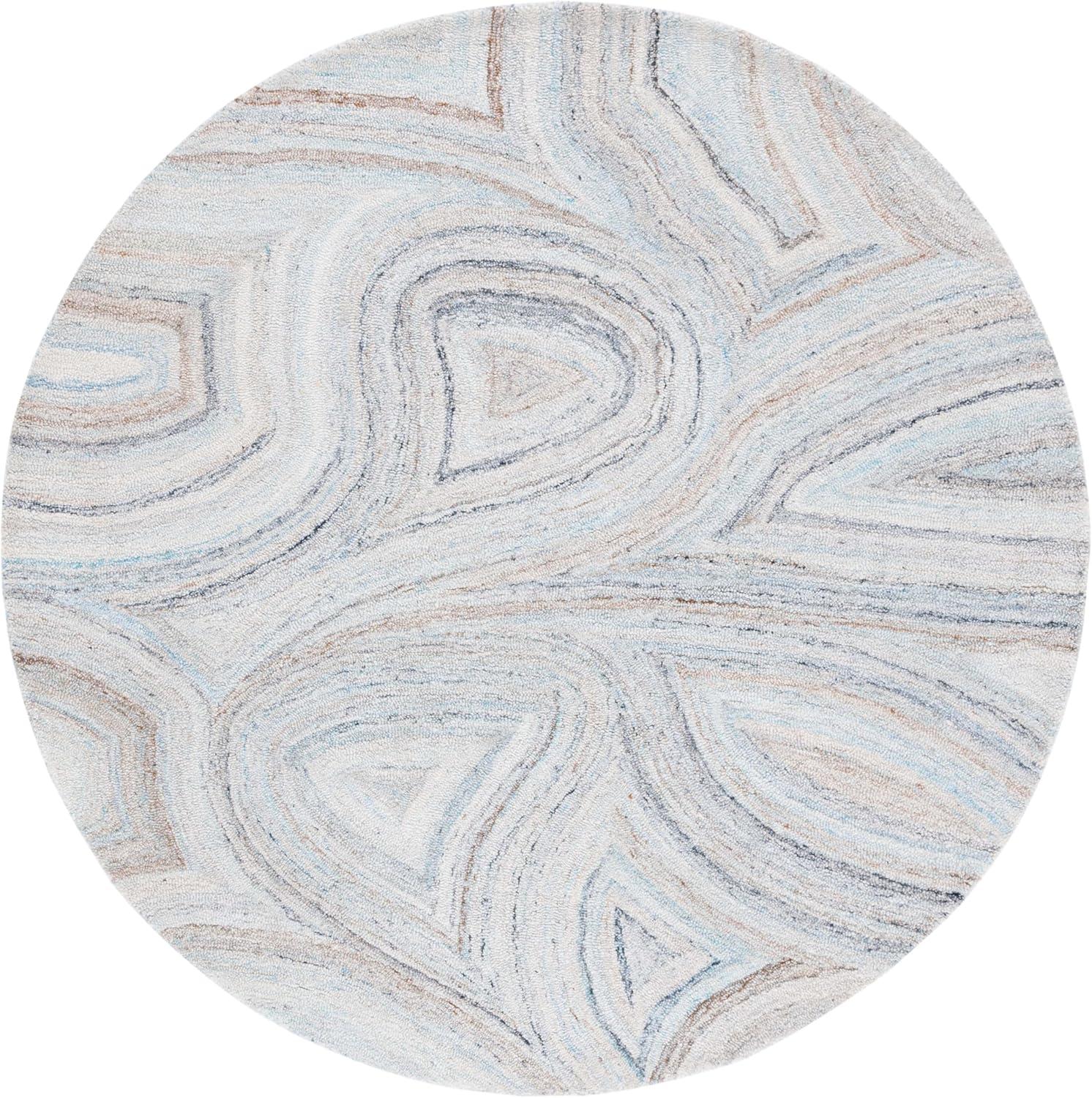 image:imageSAFAVIEH Area Rug 8x10 Abstract Collection Large Beige amp Blue Handmade Wool Ideal for Living Room Bedroom Office Dining Space ABT147MBeigeBlue