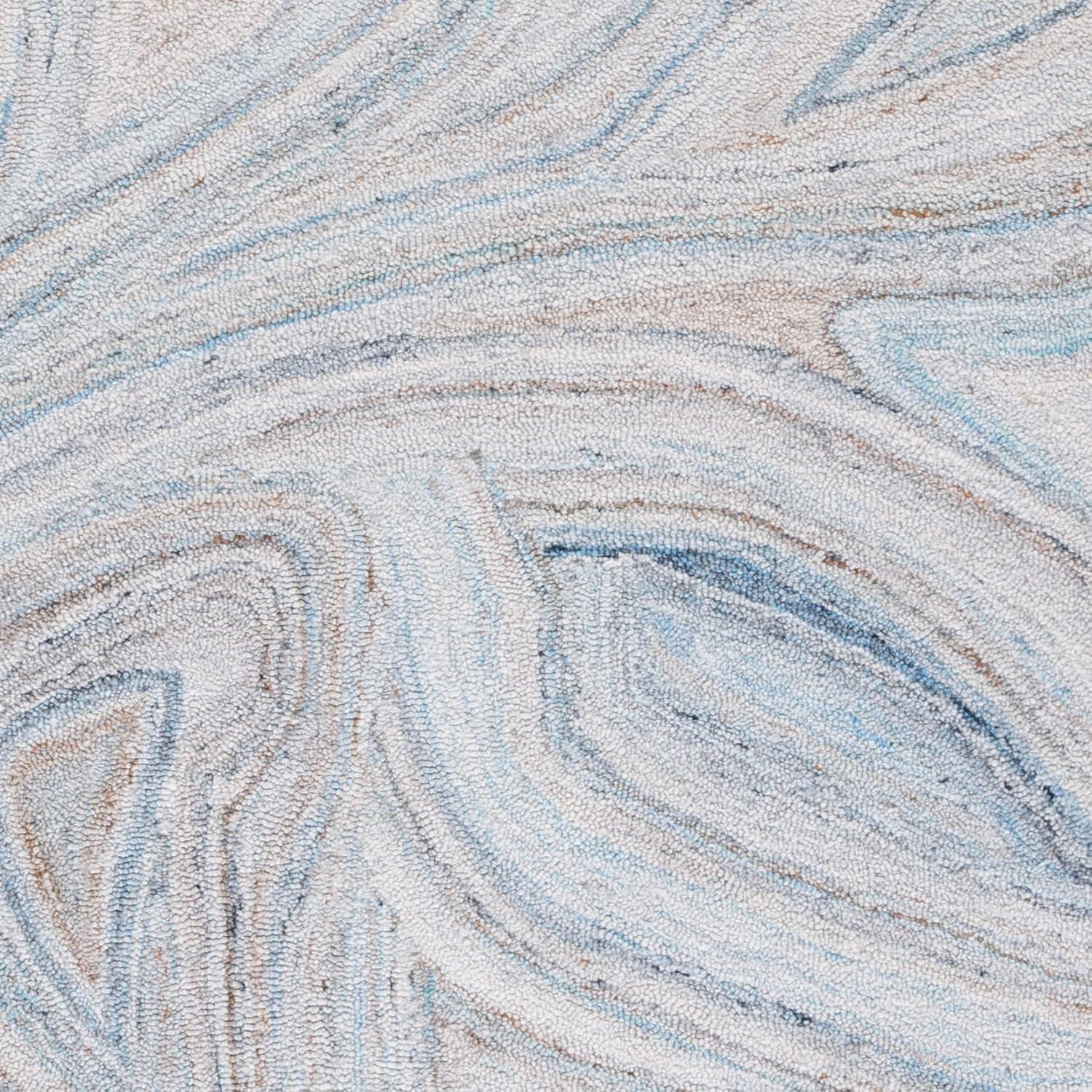 image:imageSAFAVIEH Area Rug 8x10 Abstract Collection Large Beige amp Blue Handmade Wool Ideal for Living Room Bedroom Office Dining Space ABT147MBeigeBlue