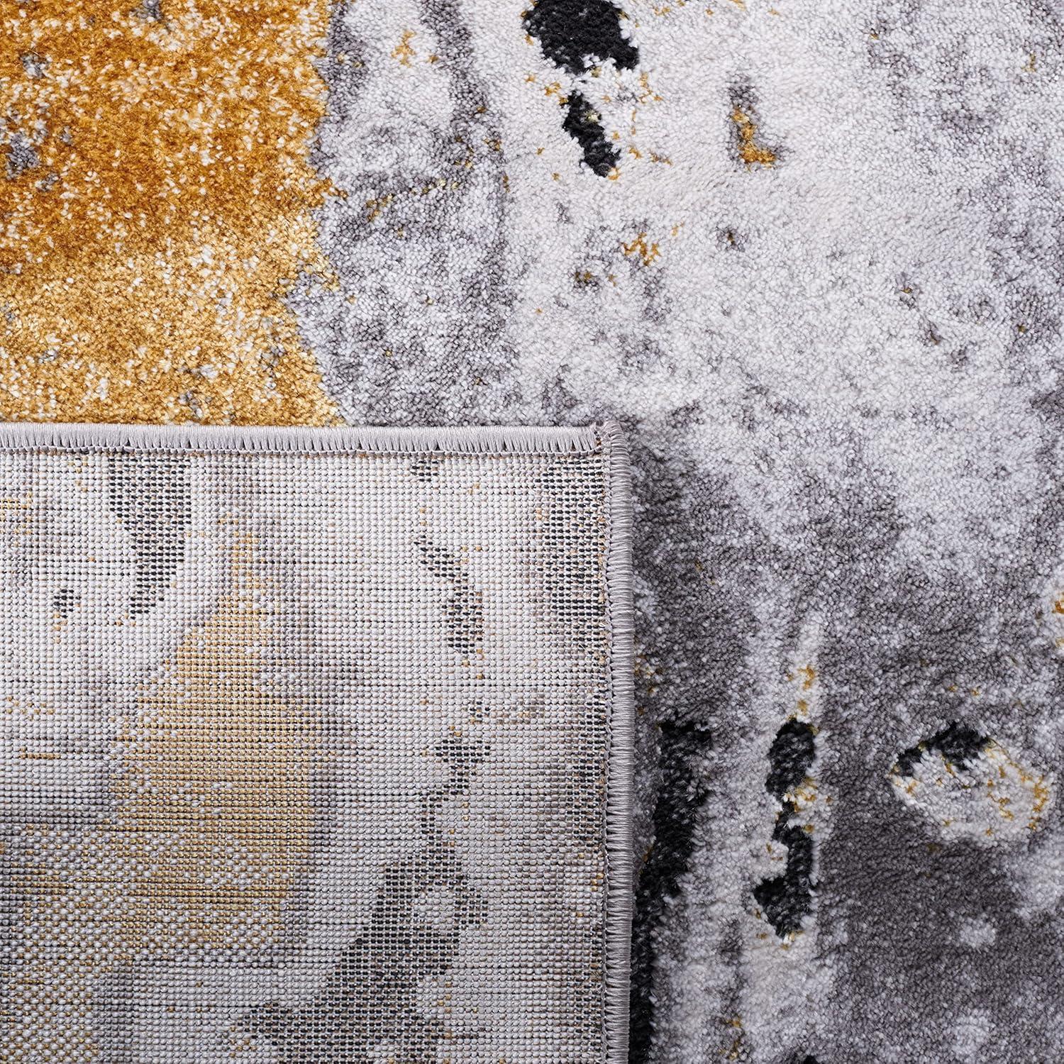 image:imageSAFAVIEH Area Rug 8x10 Amelia Collection Large Charcoal amp Grey Modern Design NonShedding amp Easy Cleaning Ideal for Living Room Bedroom Office Dining Space ALA277JCharcoalGold