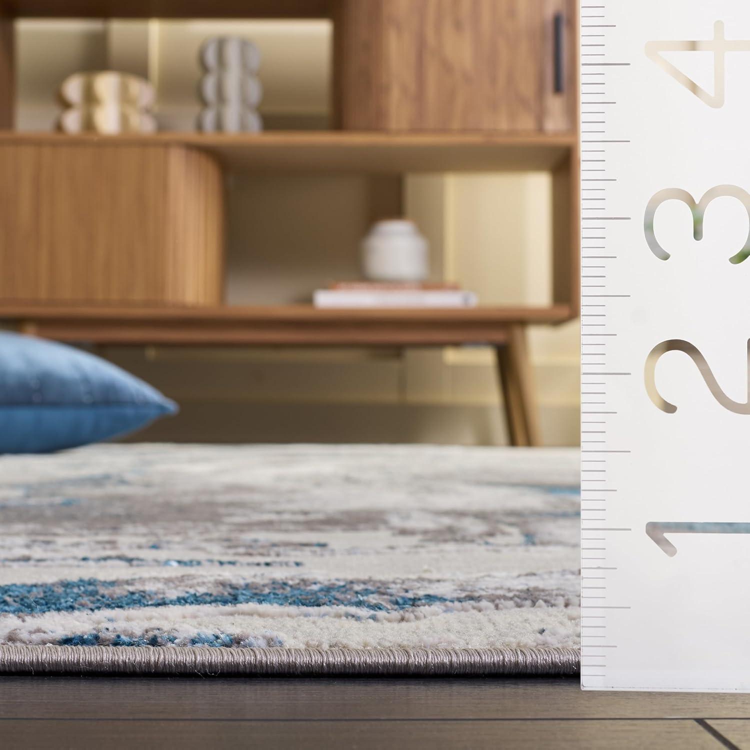 image:imageSAFAVIEH Area Rug 8x10 Amelia Collection Large Charcoal amp Grey Modern Design NonShedding amp Easy Cleaning Ideal for Living Room Bedroom Office Dining Space ALA277JGreyBlue