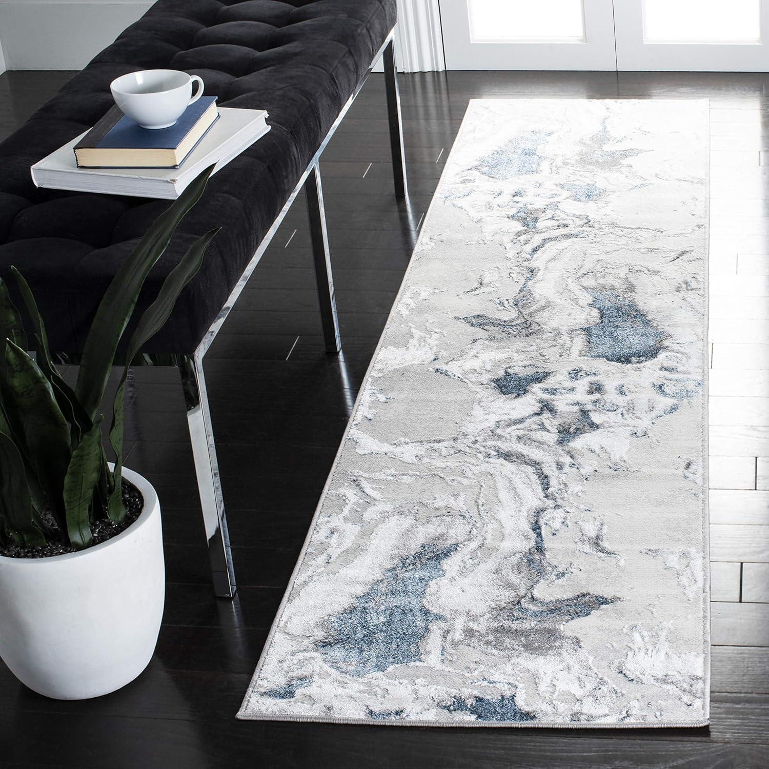 image:imageSAFAVIEH Area Rug 8x10 Amelia Collection Large Charcoal amp Grey Modern Design NonShedding amp Easy Cleaning Ideal for Living Room Bedroom Office Dining Space ALA277JGreyBlue