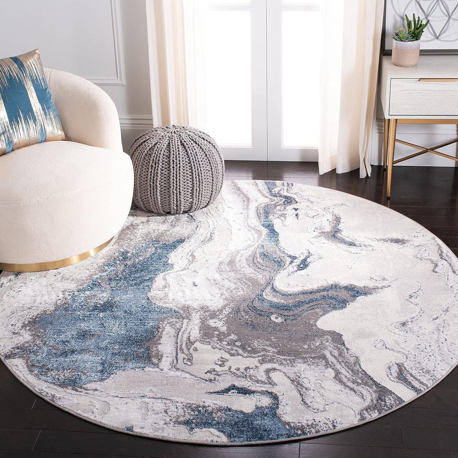 image:imageSAFAVIEH Area Rug 8x10 Amelia Collection Large Charcoal amp Grey Modern Design NonShedding amp Easy Cleaning Ideal for Living Room Bedroom Office Dining Space ALA277JGreyBlue