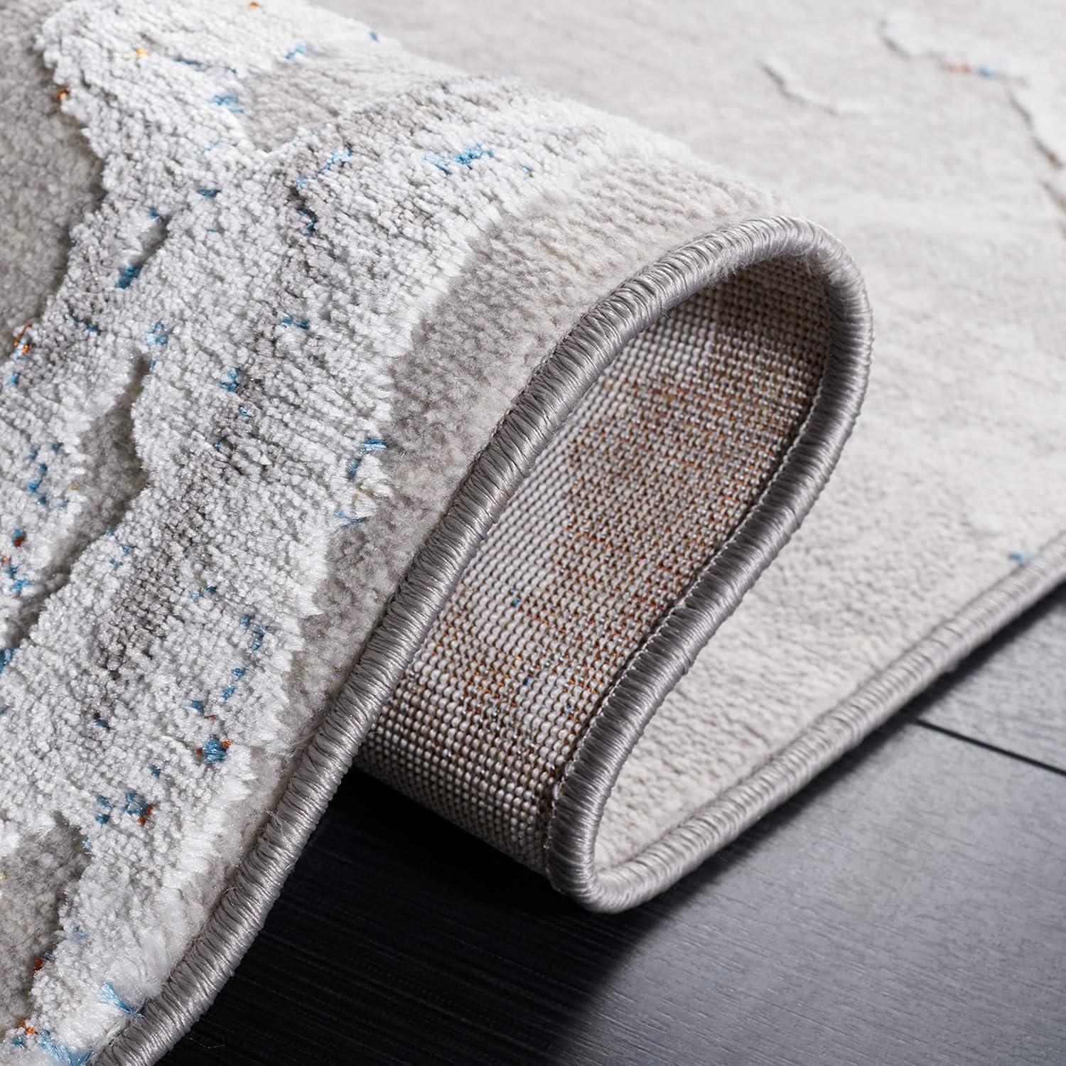 image:imageSAFAVIEH Area Rug 8x10 Amelia Collection Large Charcoal amp Grey Modern Design NonShedding amp Easy Cleaning Ideal for Living Room Bedroom Office Dining Space ALA277JGreyBlue Gold