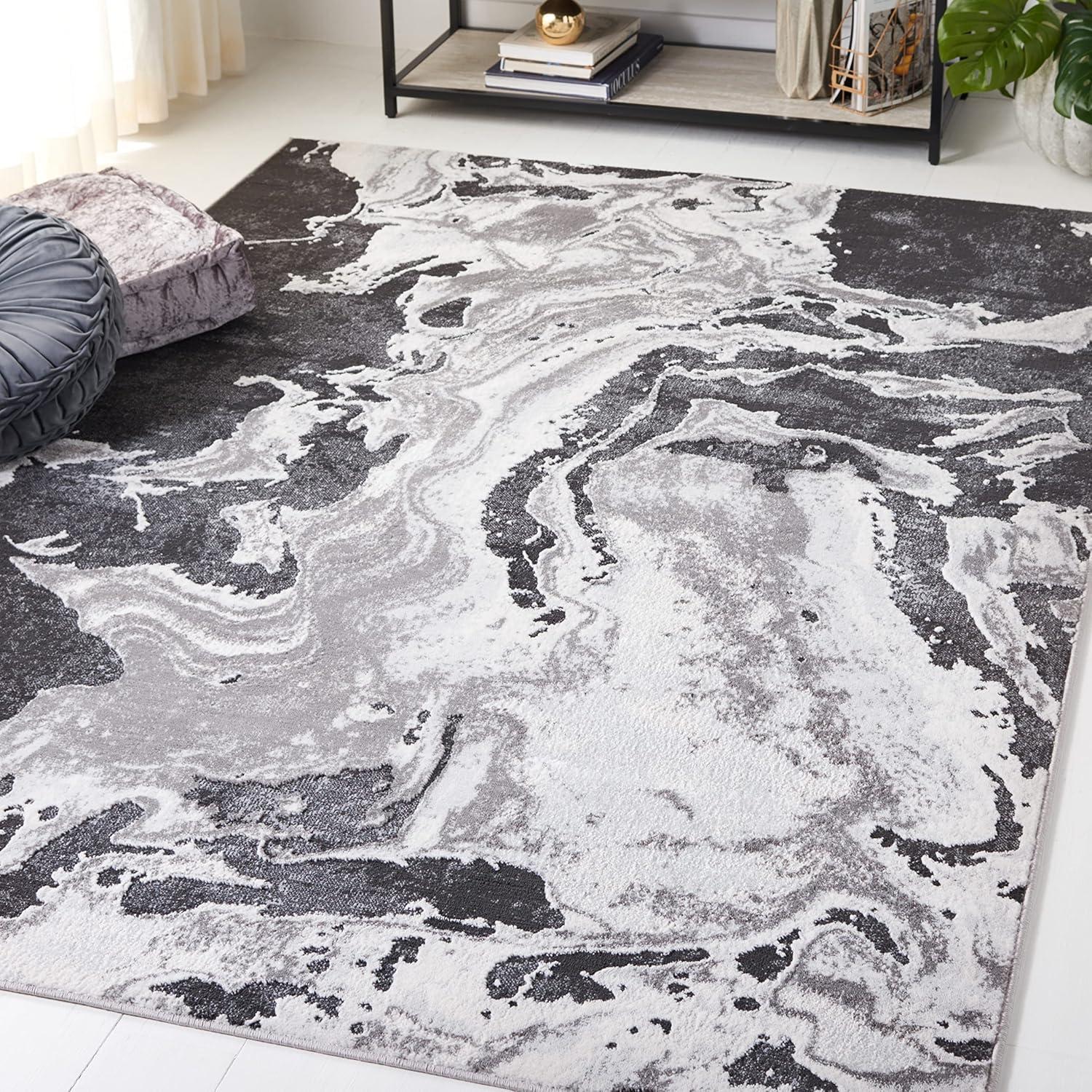 image:imageSAFAVIEH Area Rug 8x10 Amelia Collection Large Charcoal amp Grey Modern Design NonShedding amp Easy Cleaning Ideal for Living Room Bedroom Office Dining Space ALA277JCharcoalGrey