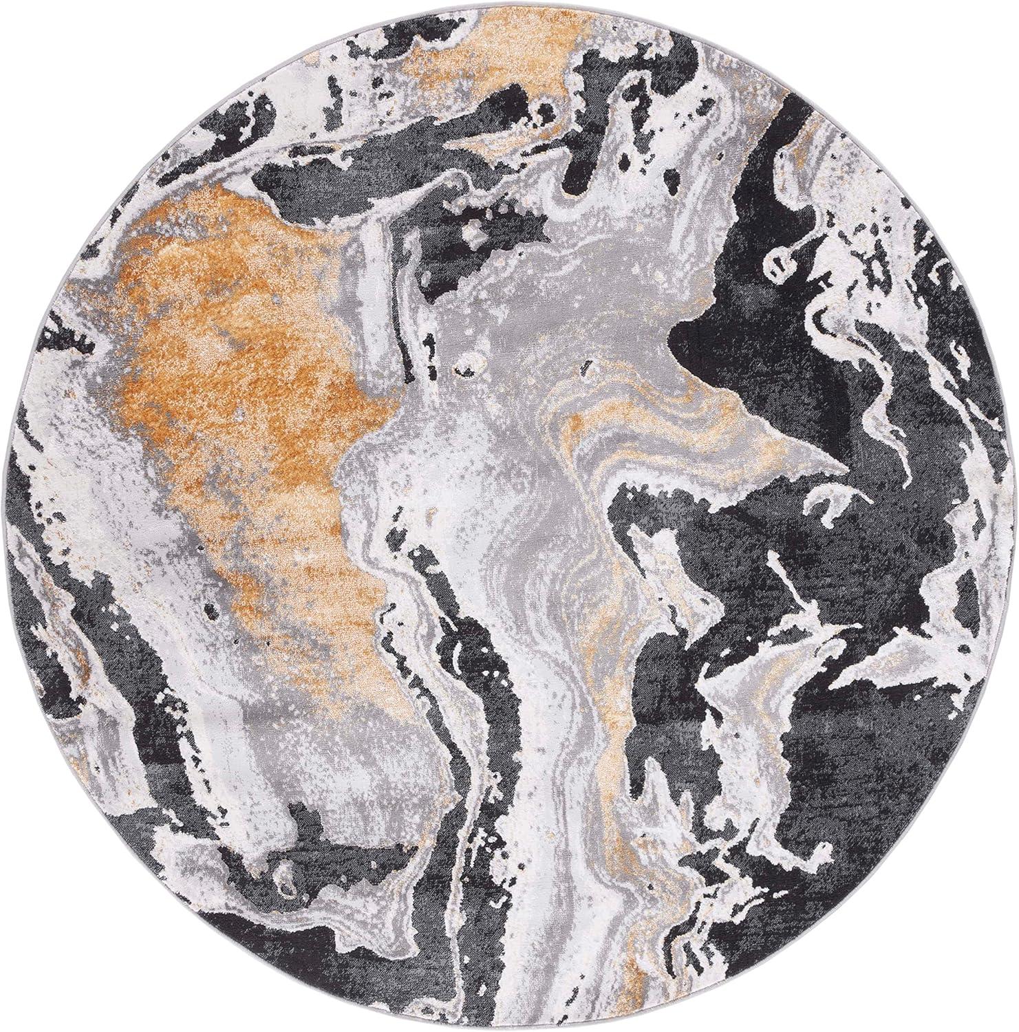 image:imageSAFAVIEH Area Rug 8x10 Amelia Collection Large Charcoal amp Grey Modern Design NonShedding amp Easy Cleaning Ideal for Living Room Bedroom Office Dining Space ALA277JCharcoalGold