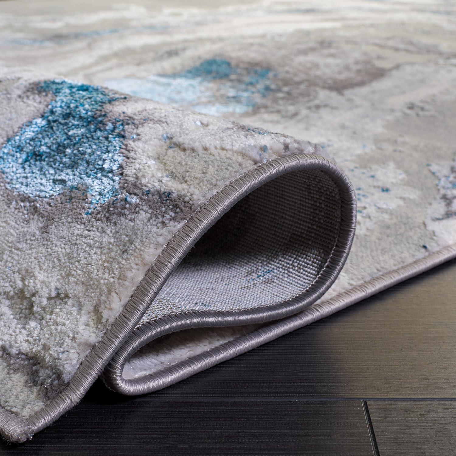 image:imageSAFAVIEH Area Rug 8x10 Amelia Collection Large Charcoal amp Grey Modern Design NonShedding amp Easy Cleaning Ideal for Living Room Bedroom Office Dining Space ALA277JGreyBlue