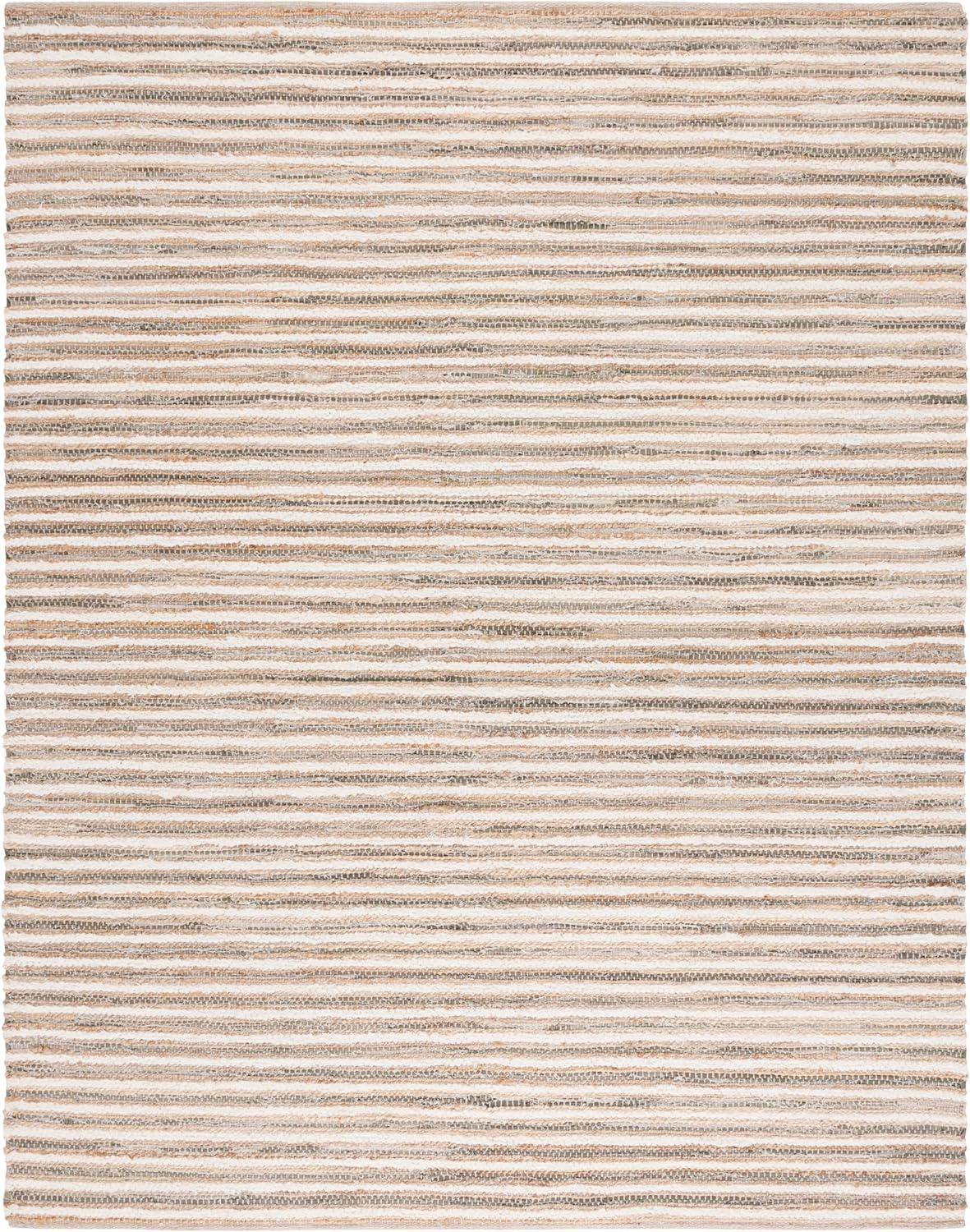 image:imageSAFAVIEH Area Rug 8x10 Cape Cod Collection Large Natural amp Green Geometric Design Ideal for Living Room Bedroom Office Dining Space CAP151YNaturalGreen