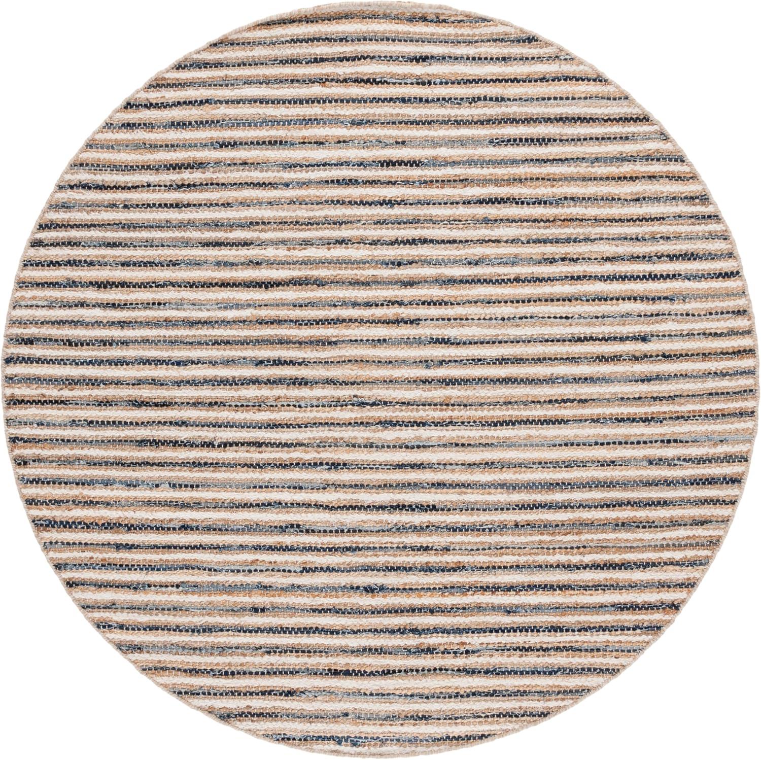 image:imageSAFAVIEH Area Rug 8x10 Cape Cod Collection Large Natural amp Green Geometric Design Ideal for Living Room Bedroom Office Dining Space CAP151YNaturalNavy