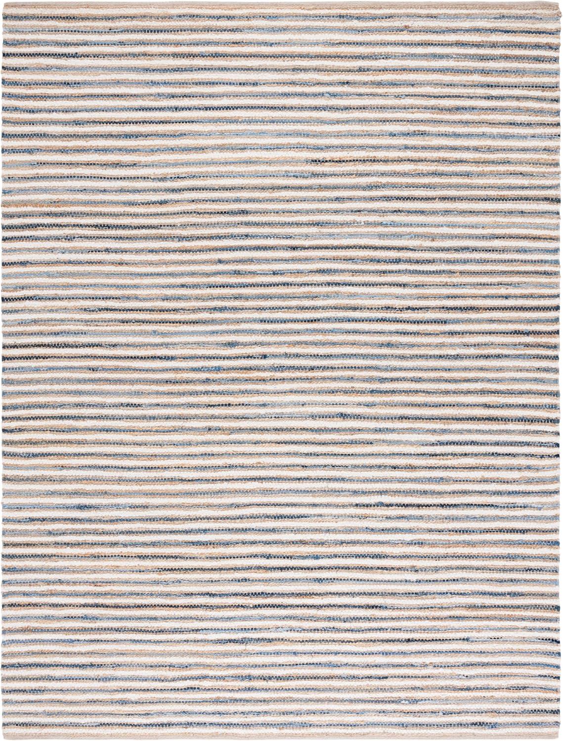 image:imageSAFAVIEH Area Rug 8x10 Cape Cod Collection Large Natural amp Green Geometric Design Ideal for Living Room Bedroom Office Dining Space CAP151YNaturalBlue