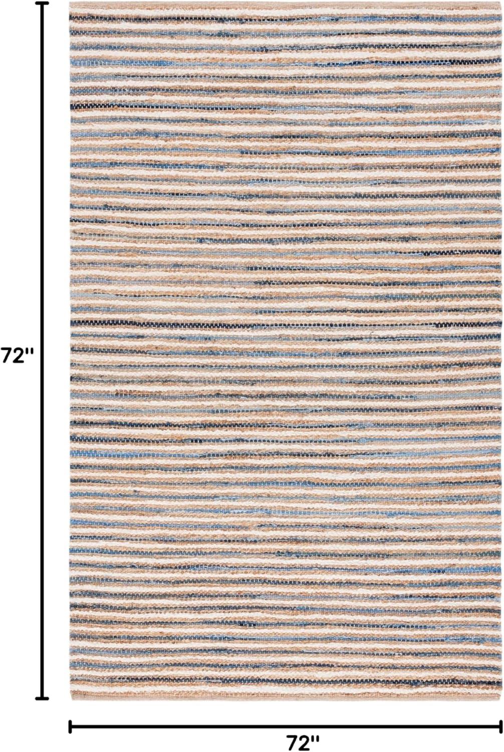 image:imageSAFAVIEH Area Rug 8x10 Cape Cod Collection Large Natural amp Green Geometric Design Ideal for Living Room Bedroom Office Dining Space CAP151YNaturalBlue