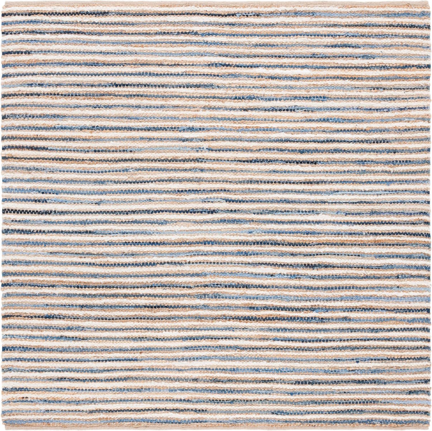 image:imageSAFAVIEH Area Rug 8x10 Cape Cod Collection Large Natural amp Green Geometric Design Ideal for Living Room Bedroom Office Dining Space CAP151YNaturalBlue