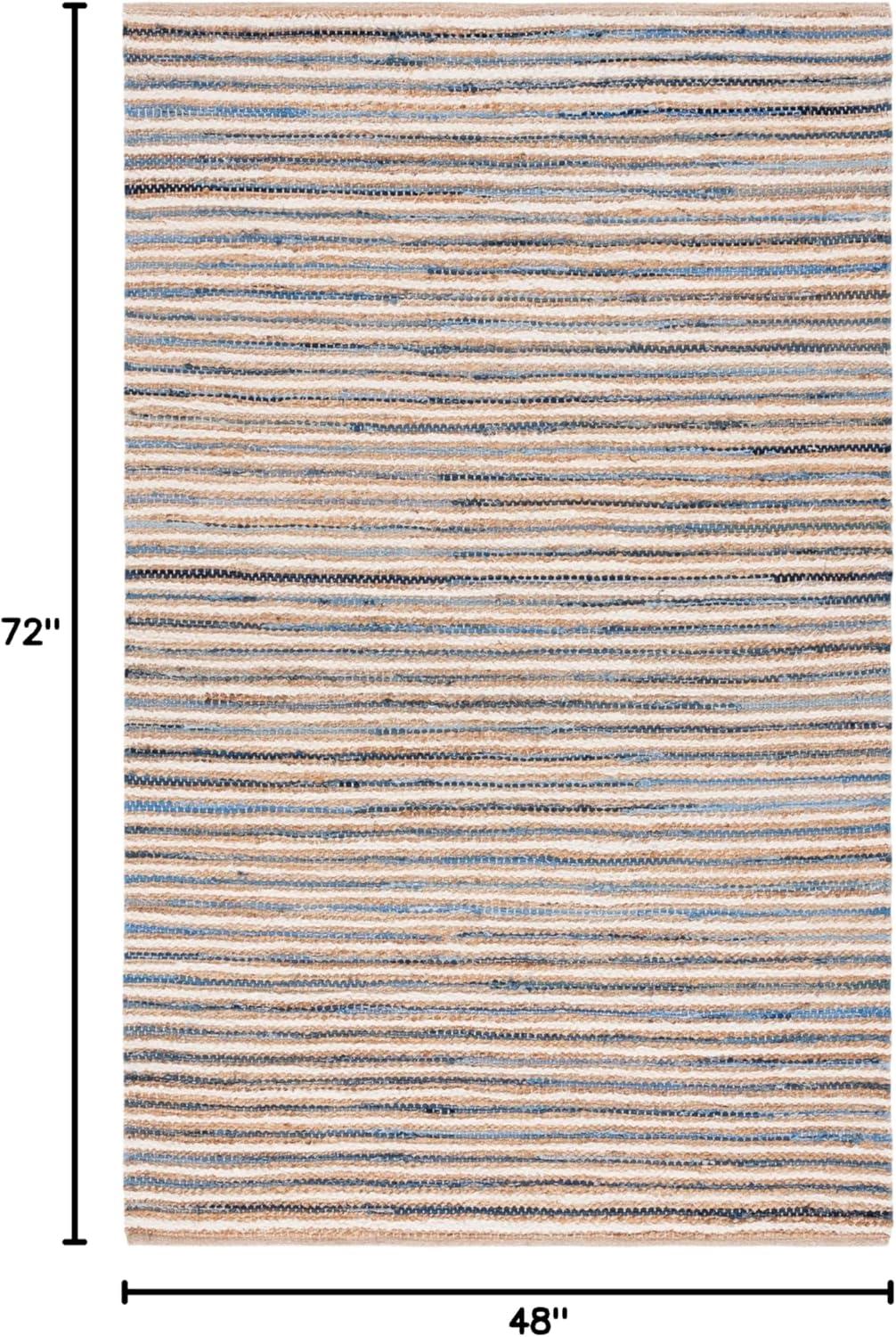 image:imageSAFAVIEH Area Rug 8x10 Cape Cod Collection Large Natural amp Green Geometric Design Ideal for Living Room Bedroom Office Dining Space CAP151YNaturalBlue