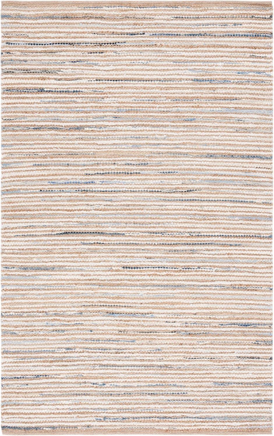 image:imageSAFAVIEH Area Rug 8x10 Cape Cod Collection Large Natural amp Green Geometric Design Ideal for Living Room Bedroom Office Dining Space CAP151YNaturalLight Blue
