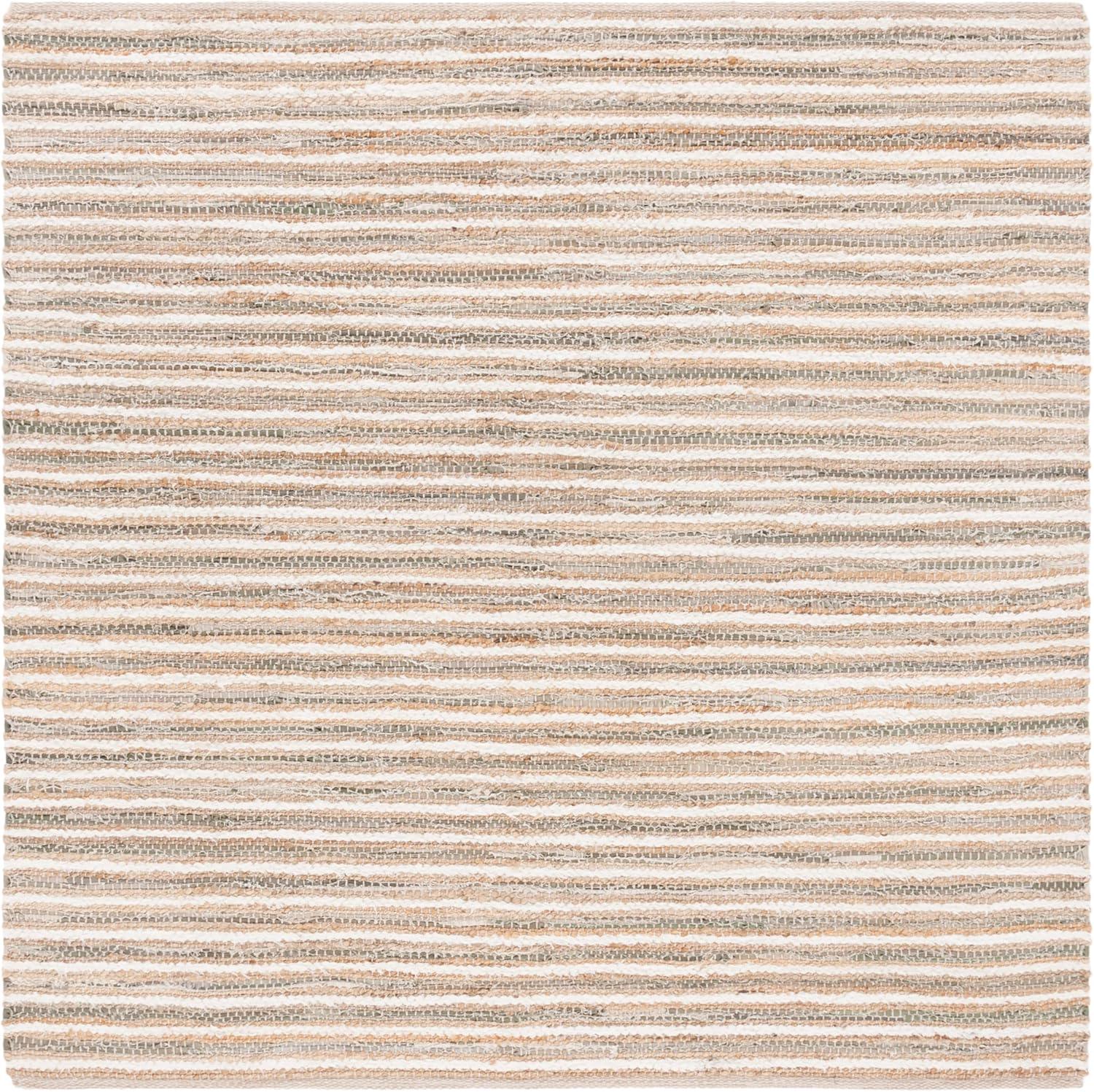 image:imageSAFAVIEH Area Rug 8x10 Cape Cod Collection Large Natural amp Green Geometric Design Ideal for Living Room Bedroom Office Dining Space CAP151YNaturalGreen