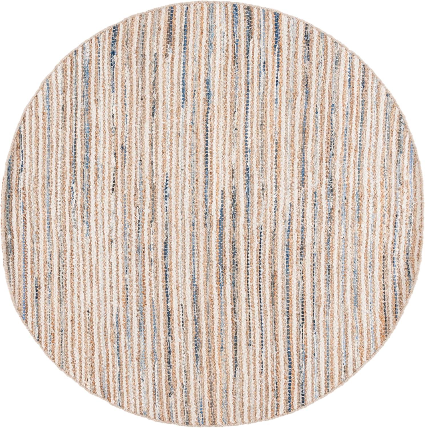 image:imageSAFAVIEH Area Rug 8x10 Cape Cod Collection Large Natural amp Green Geometric Design Ideal for Living Room Bedroom Office Dining Space CAP151YNaturalLight Blue