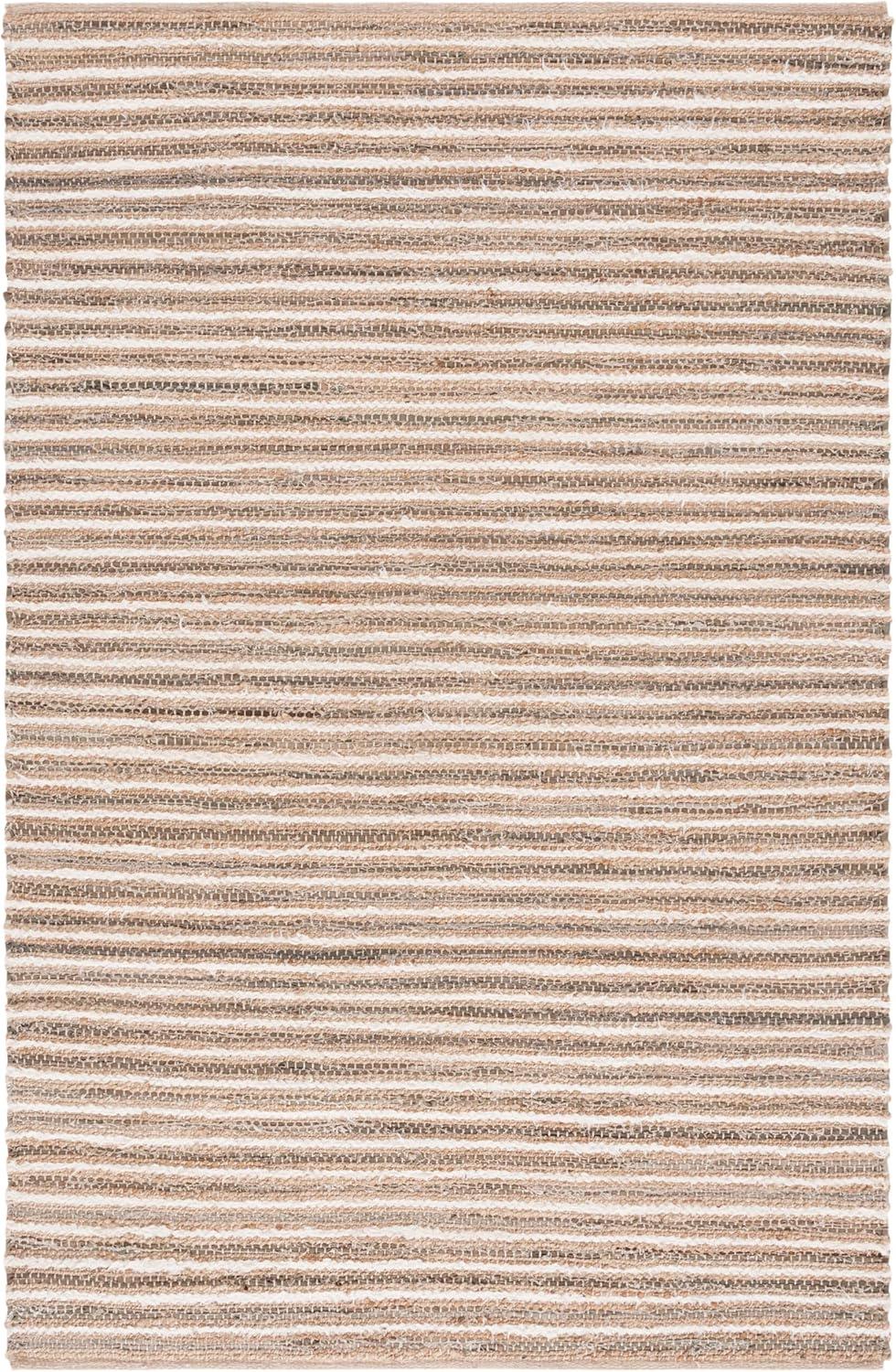 image:imageSAFAVIEH Area Rug 8x10 Cape Cod Collection Large Natural amp Green Geometric Design Ideal for Living Room Bedroom Office Dining Space CAP151YNaturalGreen