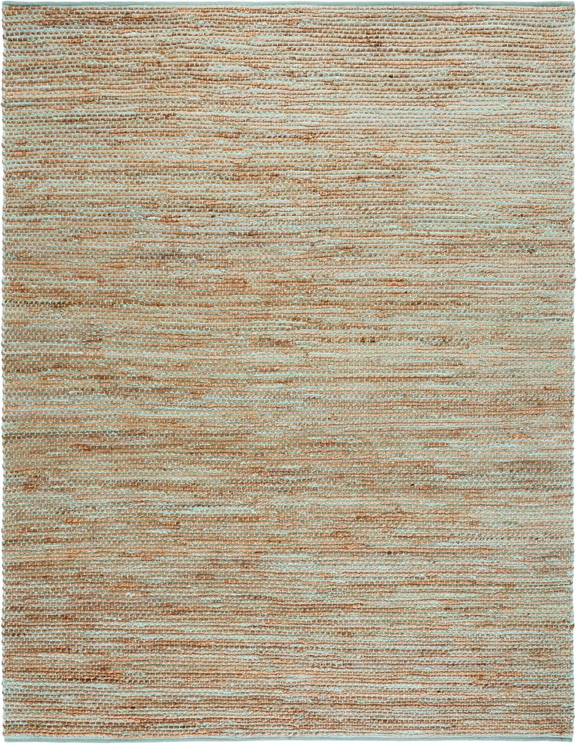 image:imageSAFAVIEH Area Rug 8x10 Cape Cod Collection Large Pink amp Natural Handmade Jute amp Cotton Ideal for Living Room Bedroom Dining Space CAP236UTurquoiseNatural