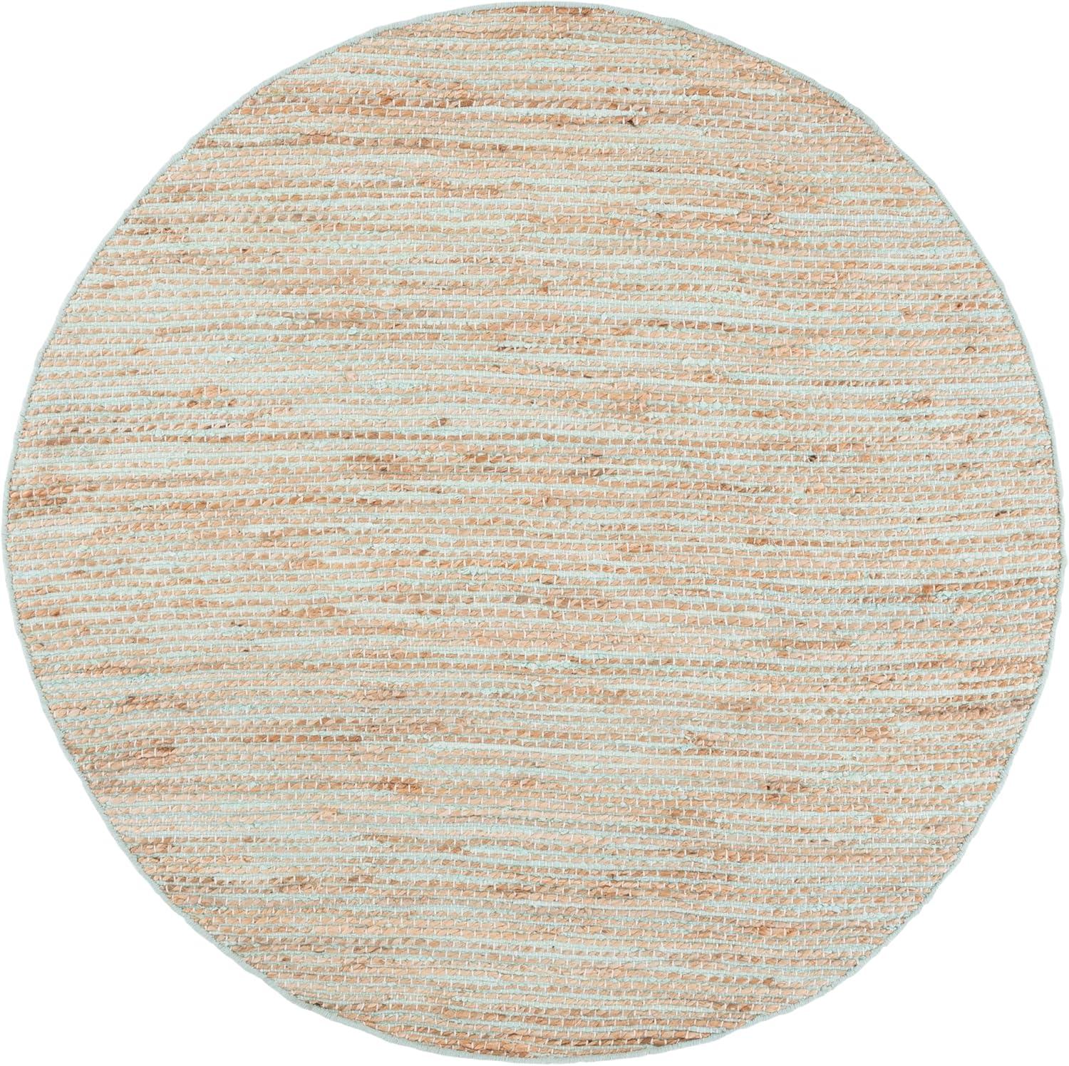 image:imageSAFAVIEH Area Rug 8x10 Cape Cod Collection Large Pink amp Natural Handmade Jute amp Cotton Ideal for Living Room Bedroom Dining Space CAP236UTurquoiseNatural