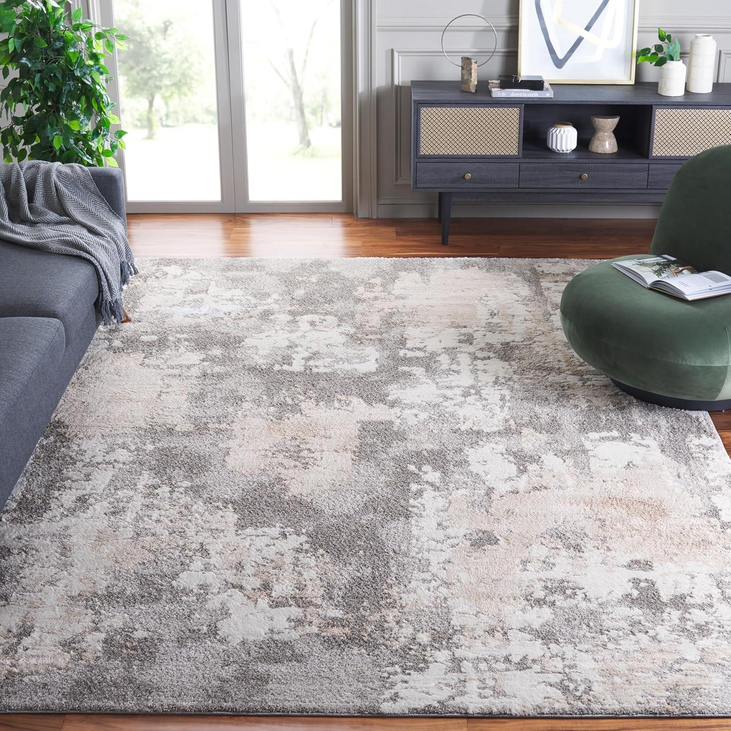 image:imageSAFAVIEH Area Rug 8x10 Century Collection Large Beige amp Grey Modern Design NonShedding amp Easy Cleaning Ideal for Living Room Bedroom Office Dining Space CTY339BBeigeGrey
