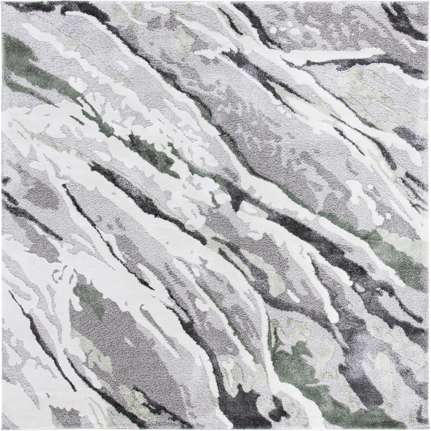 image:imageSAFAVIEH Area Rug 8x10 Century Collection Large Grey amp Green Modern Abstract Design NonShedding amp Easy Cleaning Ideal for Living Room Bedroom Office Dining Space CTY324FGreyGreen