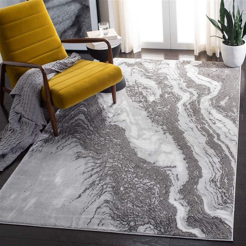 image:imageSAFAVIEH Area Rug 8x10 Craft Collection Large Blue amp Grey Modern Abstract Design NonShedding amp Easy Cleaning Ideal for Living Room Bedroom Office Dining Space CFT844MLight GreyGrey