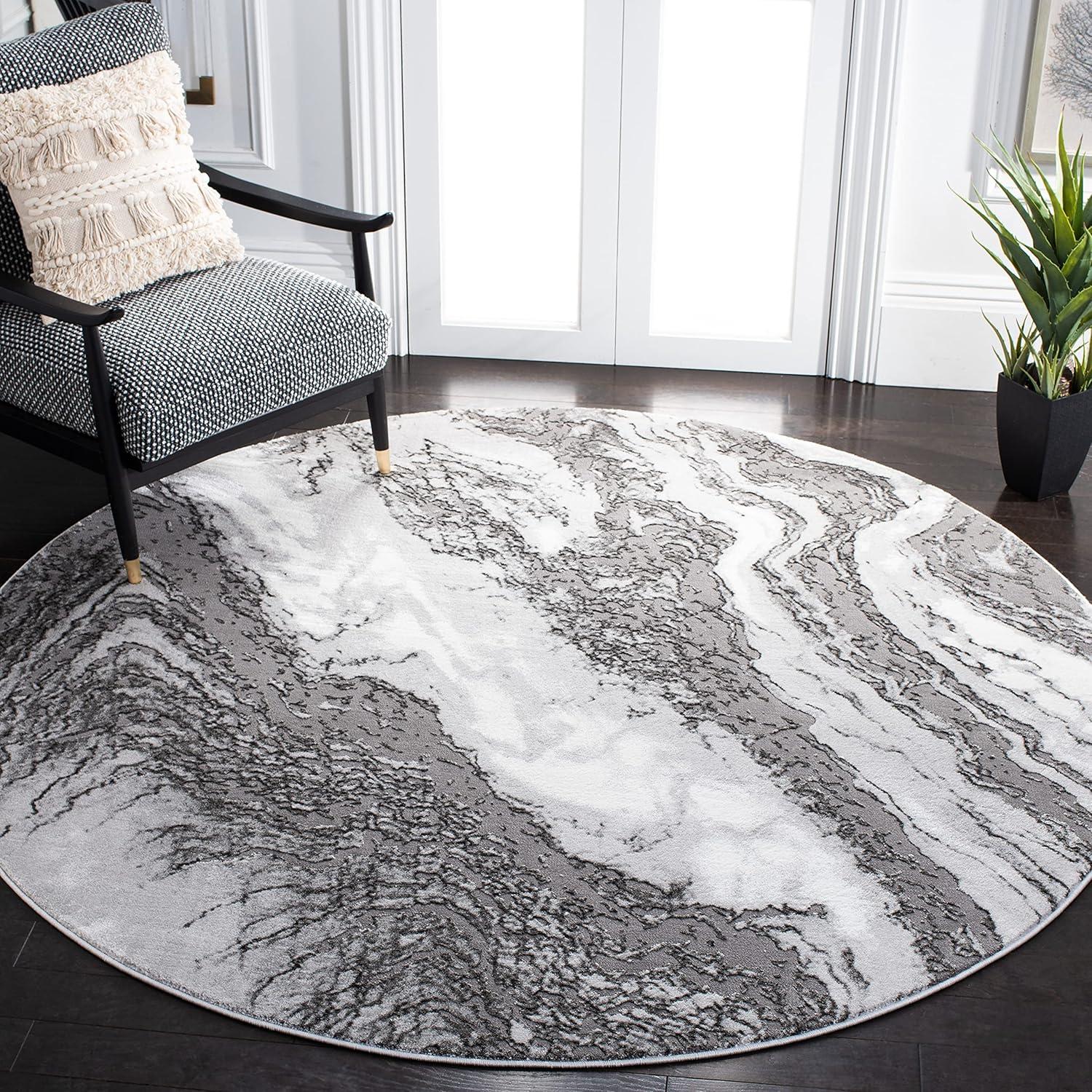 image:imageSAFAVIEH Area Rug 8x10 Craft Collection Large Blue amp Grey Modern Abstract Design NonShedding amp Easy Cleaning Ideal for Living Room Bedroom Office Dining Space CFT844MLight GreyGrey