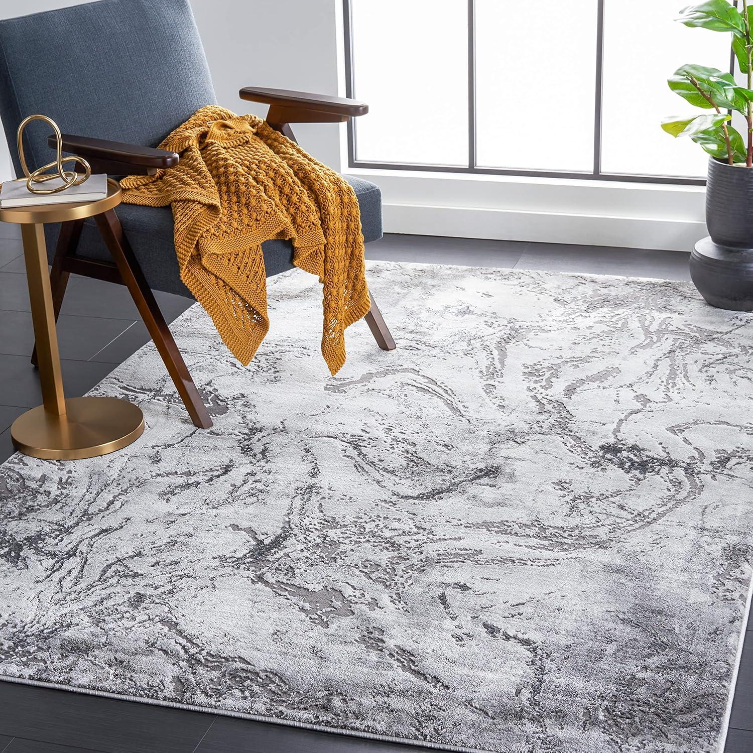 image:imageSAFAVIEH Area Rug 8x10 Craft Collection Large Grey amp Green Modern Abstract Design NonShedding amp Easy Cleaning Ideal for Living Room Bedroom Office Dining Space CFT864JGreySilver