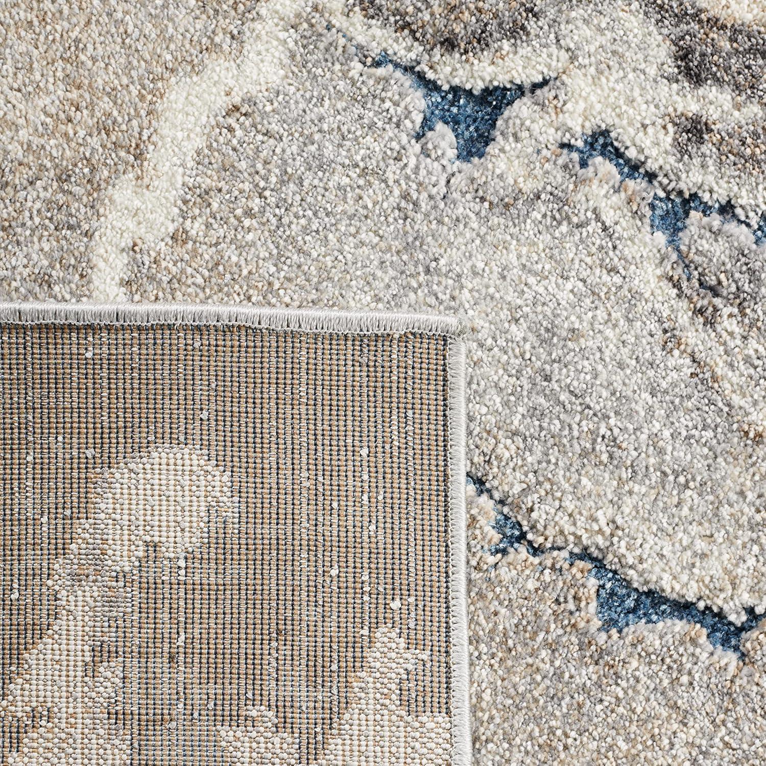 image:imageSAFAVIEH Area Rug 8x10 Cyrus Shag Collection Large Blue amp Beige Modern Abstract Design NonShedding amp Easy Cleaning Ideal for Living Room Bedroom Office Dining Space CYR121MBlueBeige