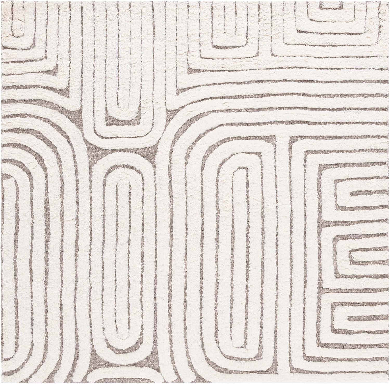 image:imageSAFAVIEH Area Rug 8x10 Cyrus Shag Collection Large Blue amp Beige Modern Abstract Design NonShedding amp Easy Cleaning Ideal for Living Room Bedroom Office Dining Space CYR121MBeigeIvory