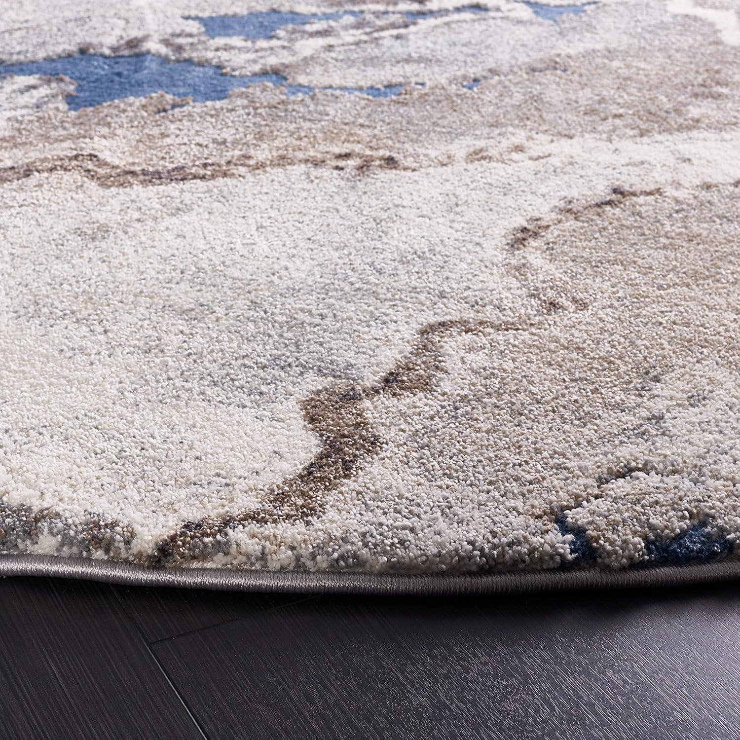 image:imageSAFAVIEH Area Rug 8x10 Cyrus Shag Collection Large Blue amp Beige Modern Abstract Design NonShedding amp Easy Cleaning Ideal for Living Room Bedroom Office Dining Space CYR121MBlueBeige