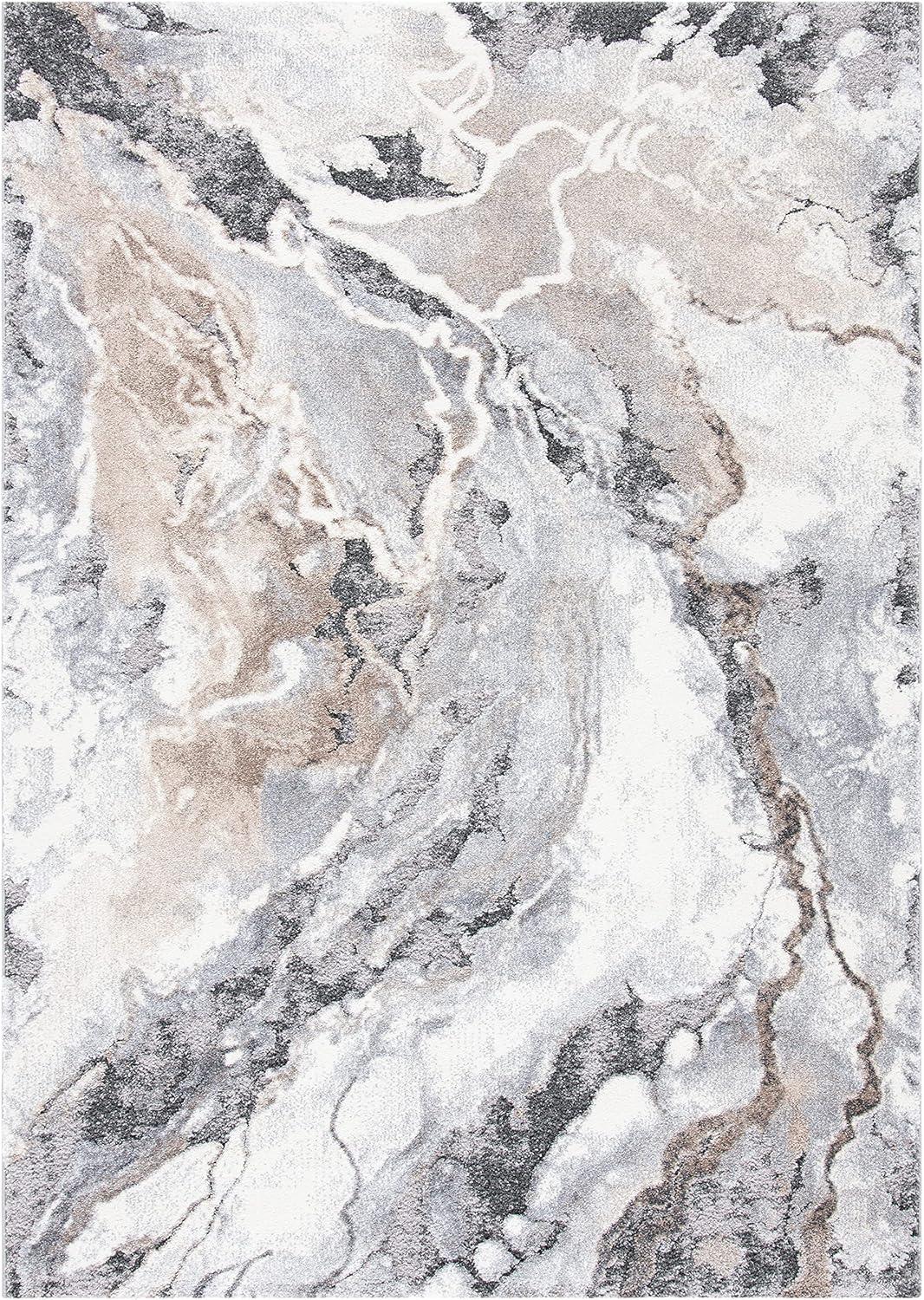 image:imageSAFAVIEH Area Rug 8x10 Cyrus Shag Collection Large Blue amp Beige Modern Abstract Design NonShedding amp Easy Cleaning Ideal for Living Room Bedroom Office Dining Space CYR121MGreyBeige
