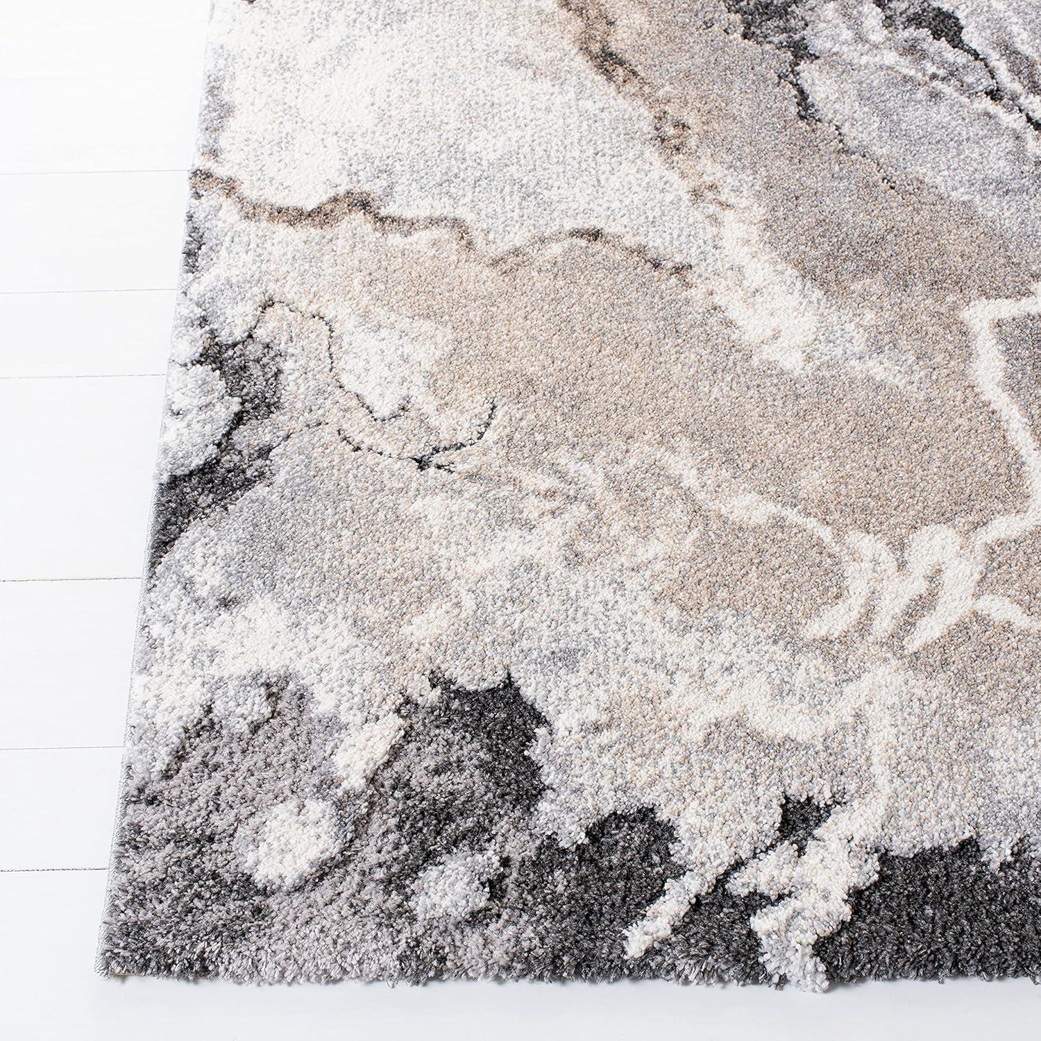 image:imageSAFAVIEH Area Rug 8x10 Cyrus Shag Collection Large Blue amp Beige Modern Abstract Design NonShedding amp Easy Cleaning Ideal for Living Room Bedroom Office Dining Space CYR121MGreyBeige