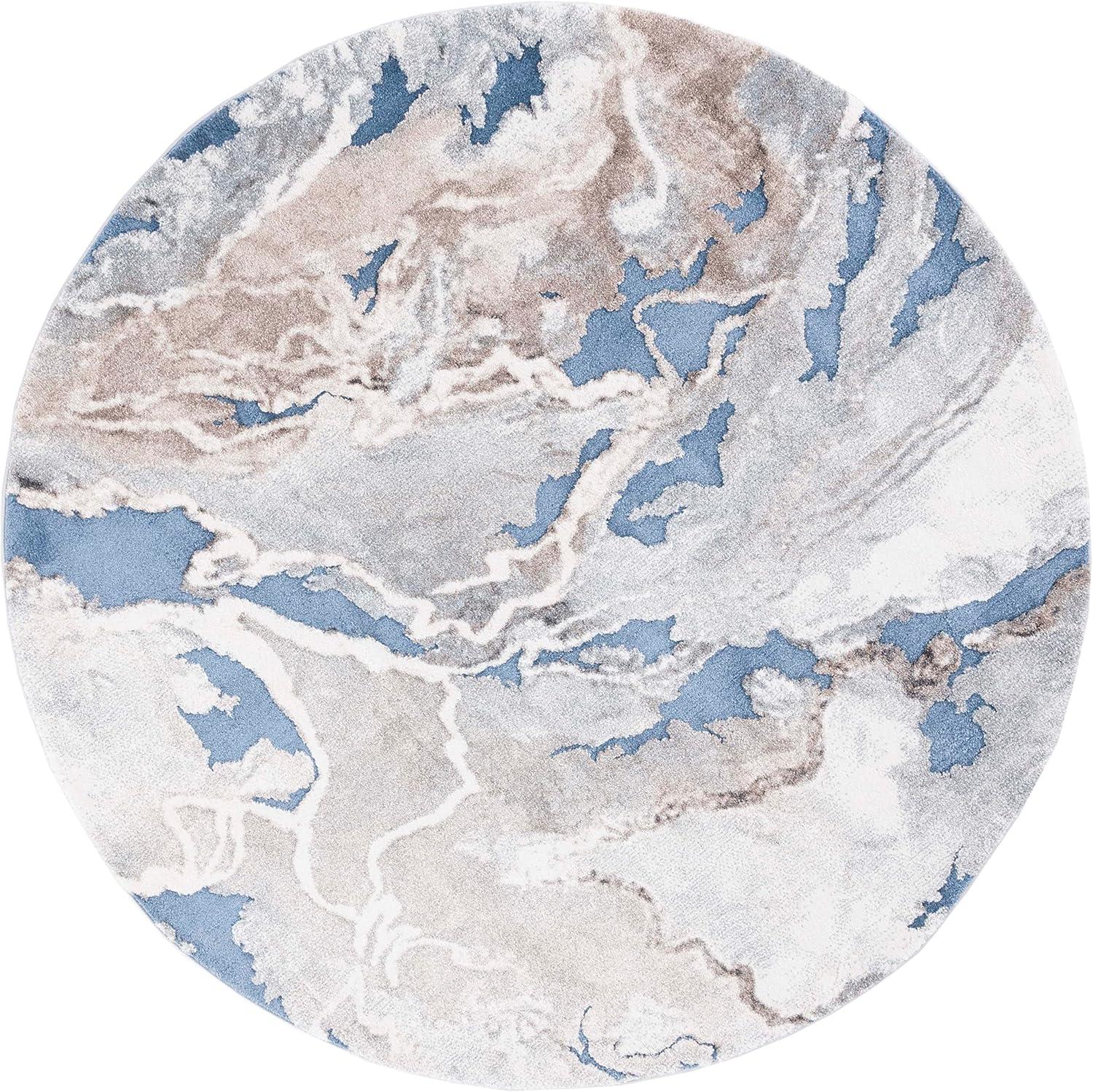 image:imageSAFAVIEH Area Rug 8x10 Cyrus Shag Collection Large Blue amp Beige Modern Abstract Design NonShedding amp Easy Cleaning Ideal for Living Room Bedroom Office Dining Space CYR121MBlueBeige