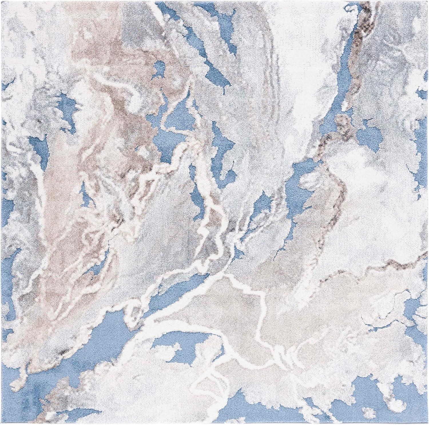 image:imageSAFAVIEH Area Rug 8x10 Cyrus Shag Collection Large Blue amp Beige Modern Abstract Design NonShedding amp Easy Cleaning Ideal for Living Room Bedroom Office Dining Space CYR121MBlueBeige