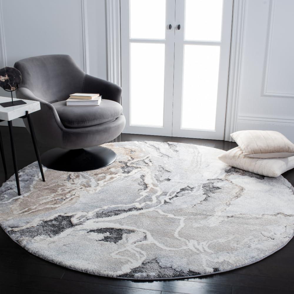 image:imageSAFAVIEH Area Rug 8x10 Cyrus Shag Collection Large Blue amp Beige Modern Abstract Design NonShedding amp Easy Cleaning Ideal for Living Room Bedroom Office Dining Space CYR121MGreyBeige
