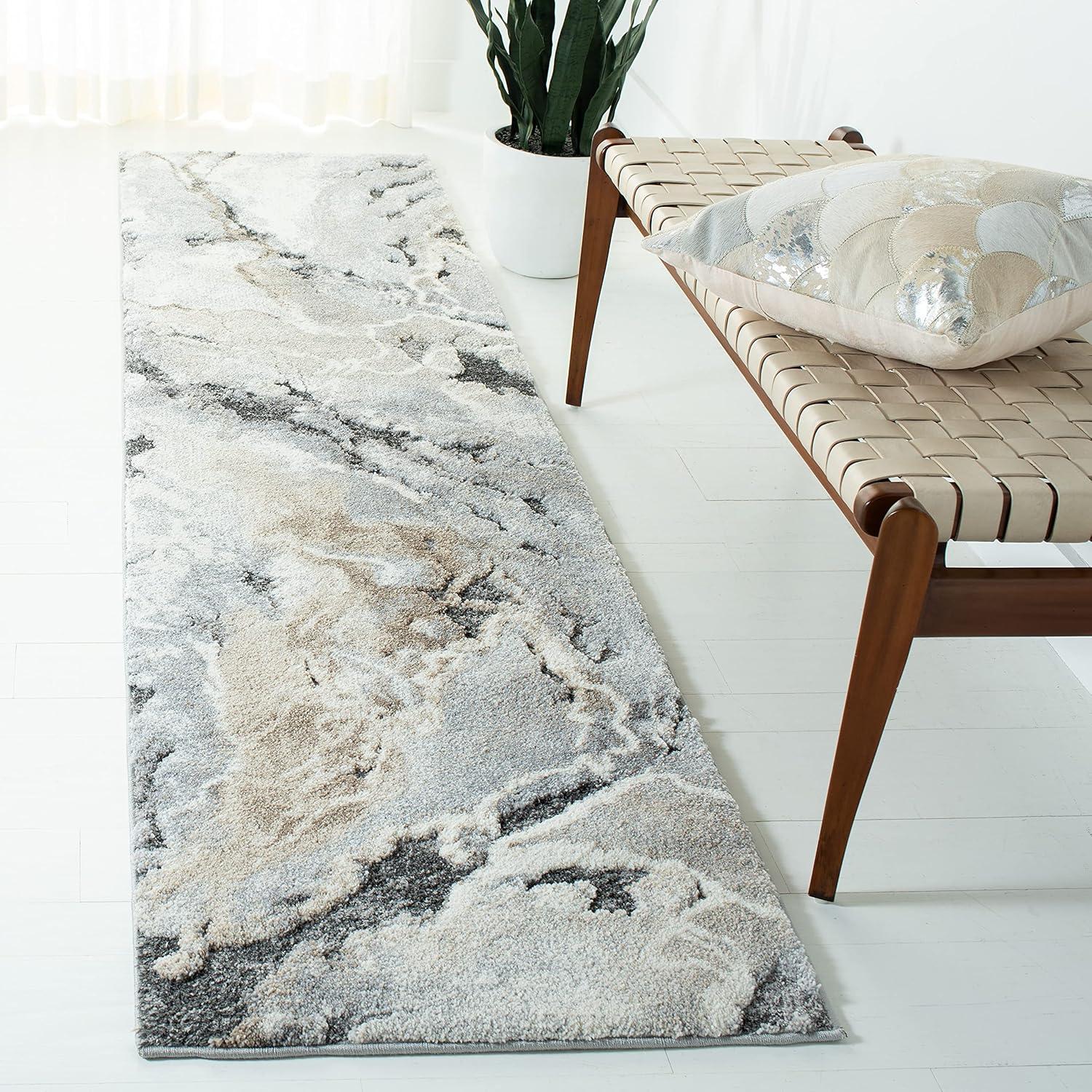 image:imageSAFAVIEH Area Rug 8x10 Cyrus Shag Collection Large Blue amp Beige Modern Abstract Design NonShedding amp Easy Cleaning Ideal for Living Room Bedroom Office Dining Space CYR121MGreyBeige