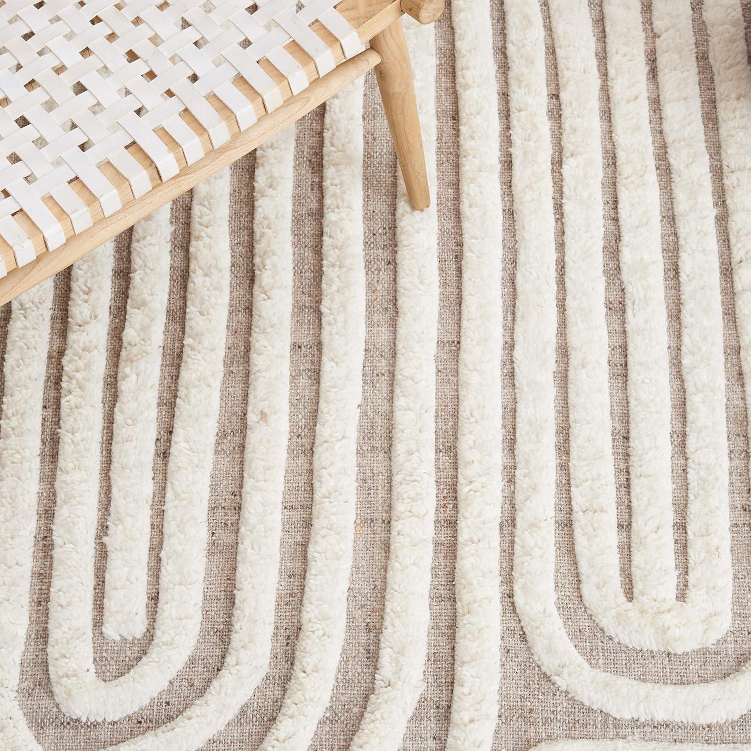 image:imageSAFAVIEH Area Rug 8x10 Cyrus Shag Collection Large Blue amp Beige Modern Abstract Design NonShedding amp Easy Cleaning Ideal for Living Room Bedroom Office Dining Space CYR121MBeigeIvory