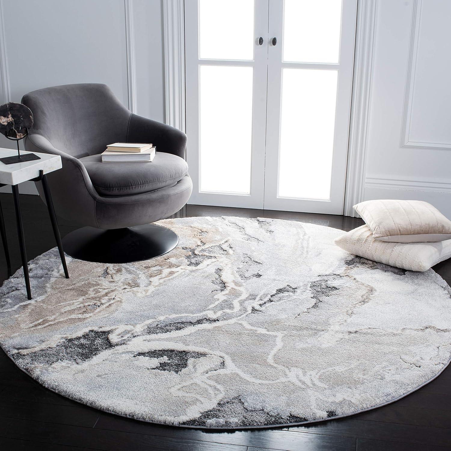 image:imageSAFAVIEH Area Rug 8x10 Cyrus Shag Collection Large Blue amp Beige Modern Abstract Design NonShedding amp Easy Cleaning Ideal for Living Room Bedroom Office Dining Space CYR121MGreyBeige