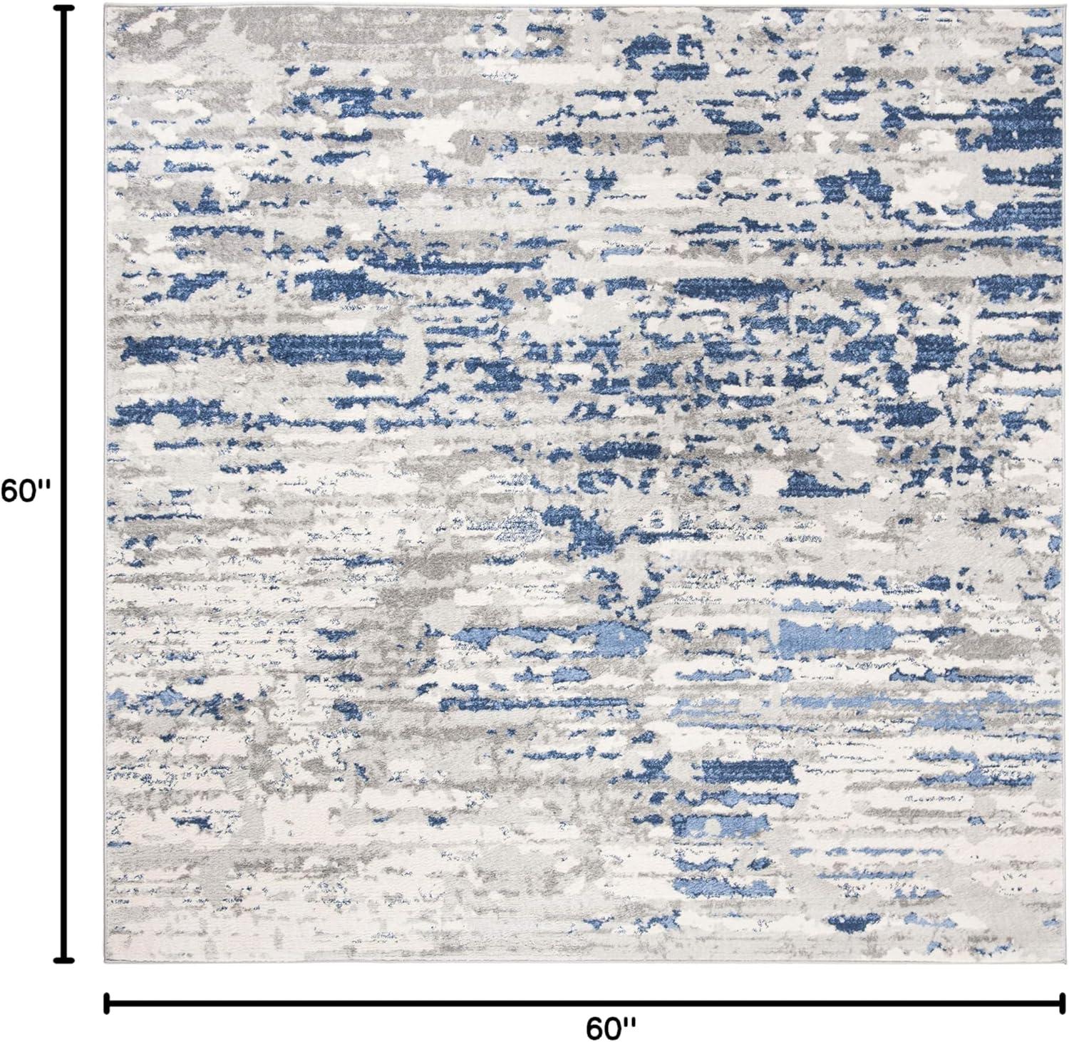 image:imageSAFAVIEH Area Rug 8x10 Jasper Collection Large Grey amp Blue Modern Abstract Design NonShedding amp Easy Cleaning Ideal for Living Room Bedroom Office Dining Space JSP107GIvoryBlue