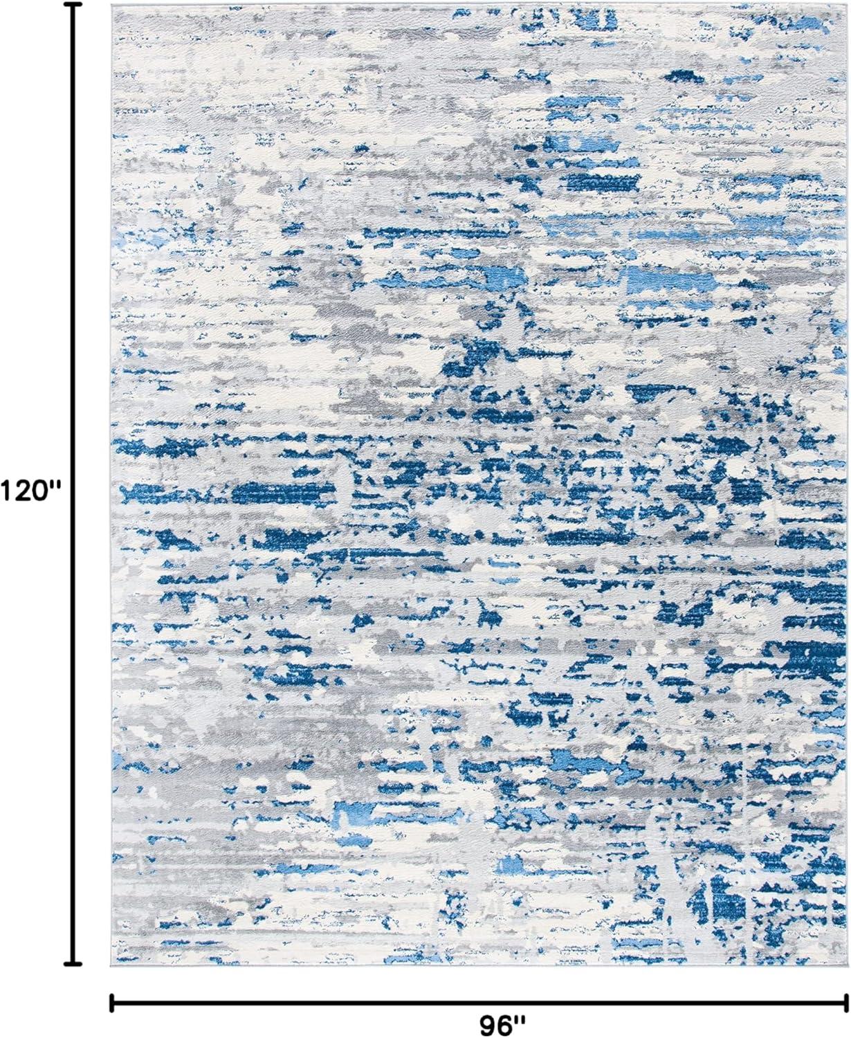 image:imageSAFAVIEH Area Rug 8x10 Jasper Collection Large Grey amp Blue Modern Abstract Design NonShedding amp Easy Cleaning Ideal for Living Room Bedroom Office Dining Space JSP107GIvoryBlue