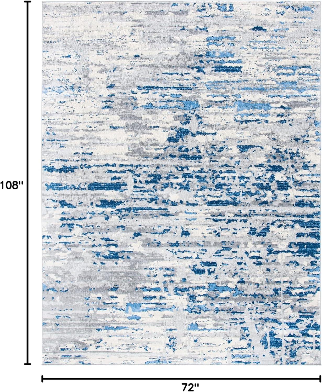 image:imageSAFAVIEH Area Rug 8x10 Jasper Collection Large Grey amp Blue Modern Abstract Design NonShedding amp Easy Cleaning Ideal for Living Room Bedroom Office Dining Space JSP107GIvoryBlue