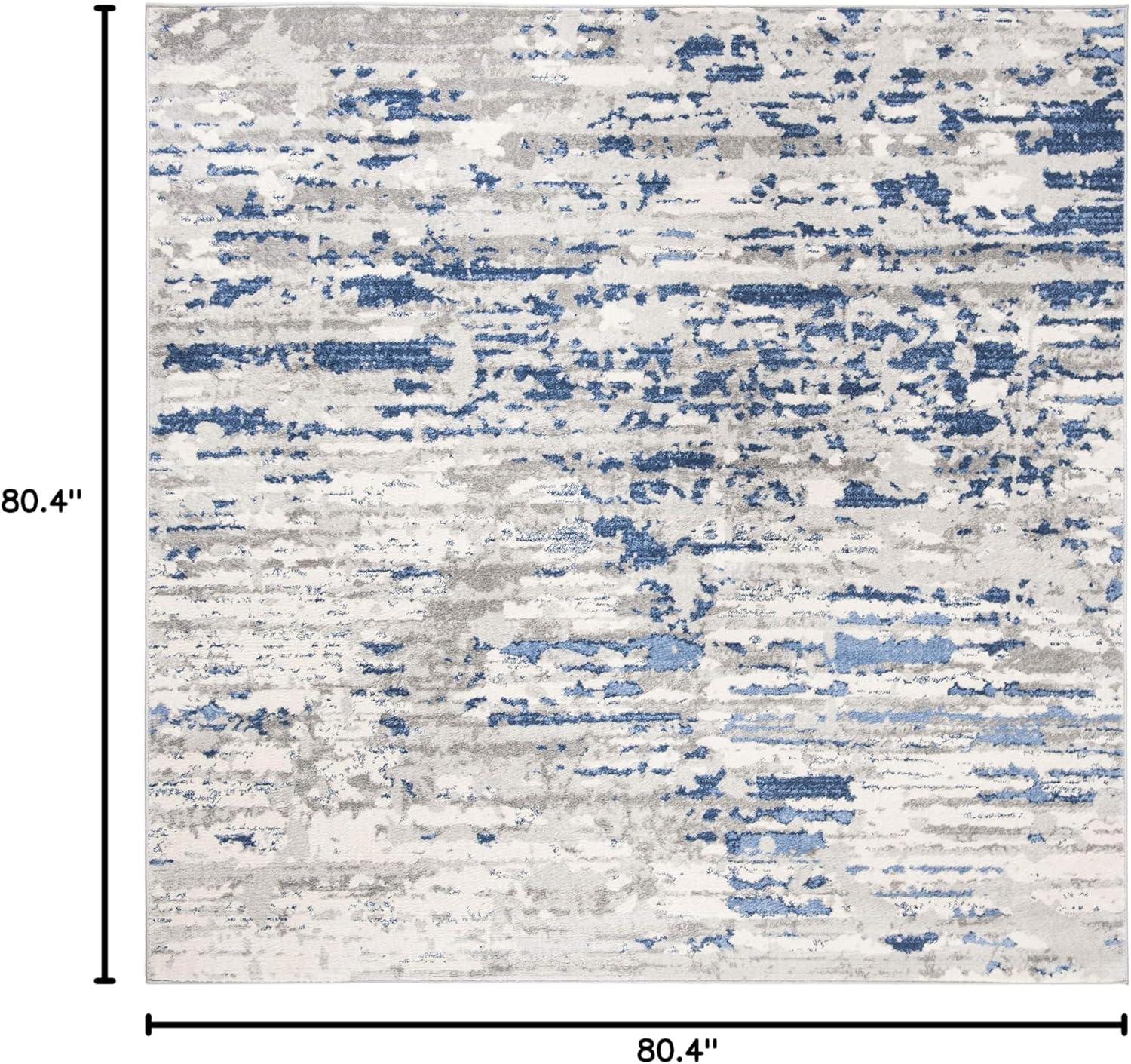 image:imageSAFAVIEH Area Rug 8x10 Jasper Collection Large Grey amp Blue Modern Abstract Design NonShedding amp Easy Cleaning Ideal for Living Room Bedroom Office Dining Space JSP107GIvoryBlue