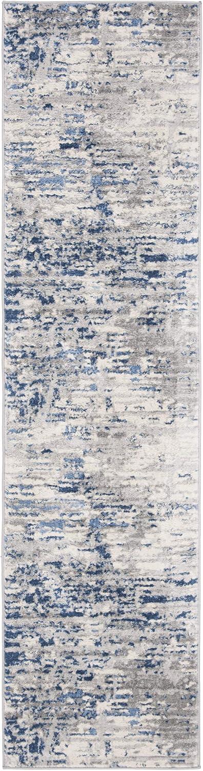 image:imageSAFAVIEH Area Rug 8x10 Jasper Collection Large Grey amp Blue Modern Abstract Design NonShedding amp Easy Cleaning Ideal for Living Room Bedroom Office Dining Space JSP107GIvoryBlue