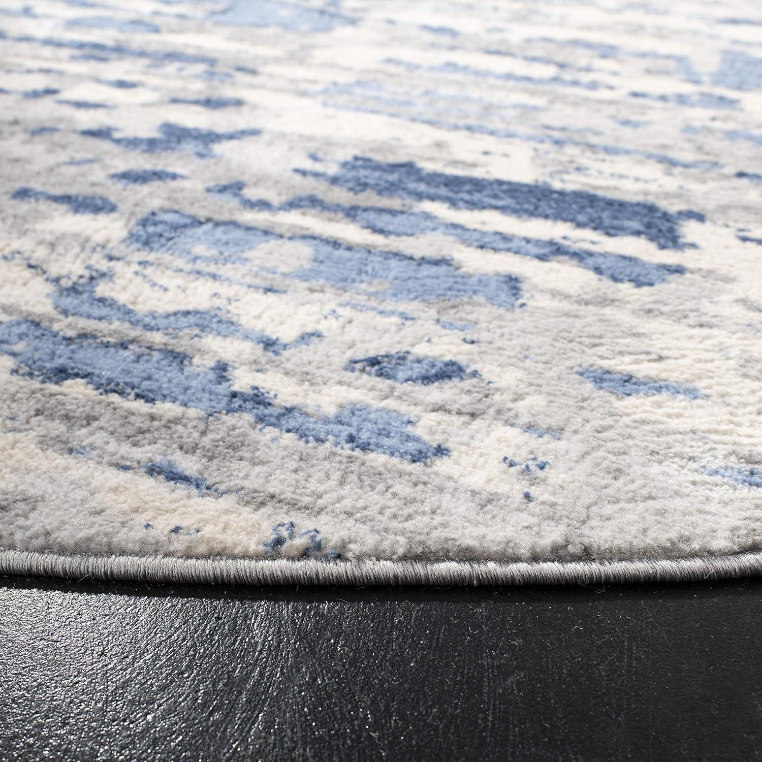 image:imageSAFAVIEH Area Rug 8x10 Jasper Collection Large Grey amp Blue Modern Abstract Design NonShedding amp Easy Cleaning Ideal for Living Room Bedroom Office Dining Space JSP107GIvoryBlue