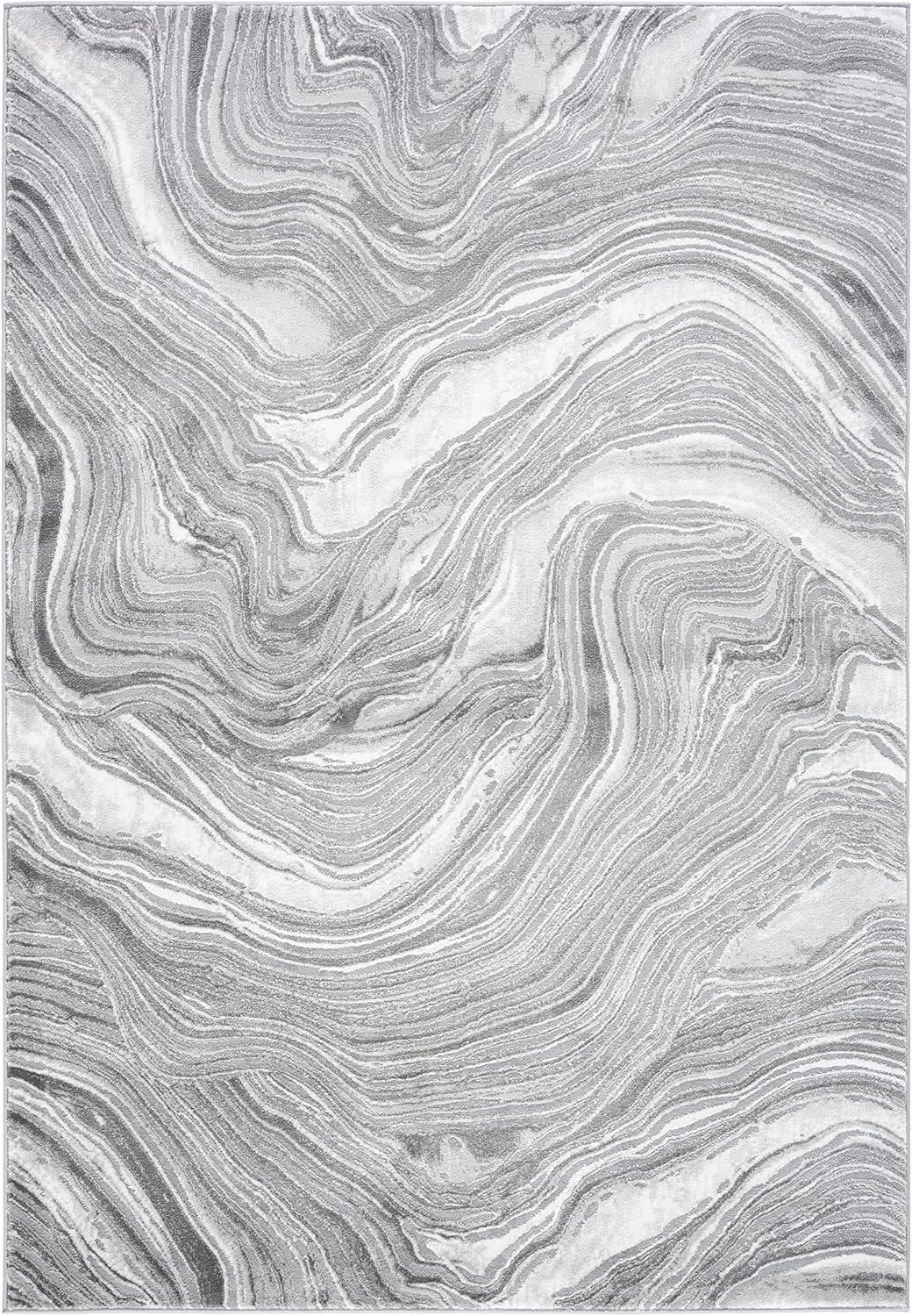 image:imageSAFAVIEH Area Rug 8x10 Meadow Collection Large Rust amp Ivory Modern Abstract Design NonShedding amp Easy Cleaning Ideal for Living Room Bedroom Office Dining Space MDW564PGrey