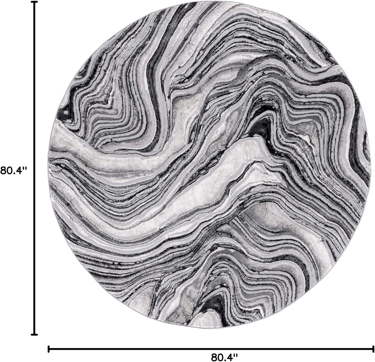 image:imageSAFAVIEH Area Rug 8x10 Meadow Collection Large Rust amp Ivory Modern Abstract Design NonShedding amp Easy Cleaning Ideal for Living Room Bedroom Office Dining Space MDW564PBlackGrey