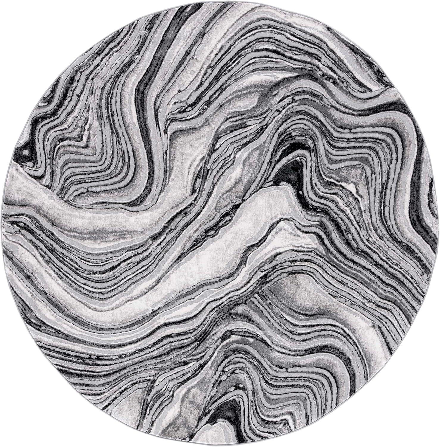 image:imageSAFAVIEH Area Rug 8x10 Meadow Collection Large Rust amp Ivory Modern Abstract Design NonShedding amp Easy Cleaning Ideal for Living Room Bedroom Office Dining Space MDW564PBlackGrey