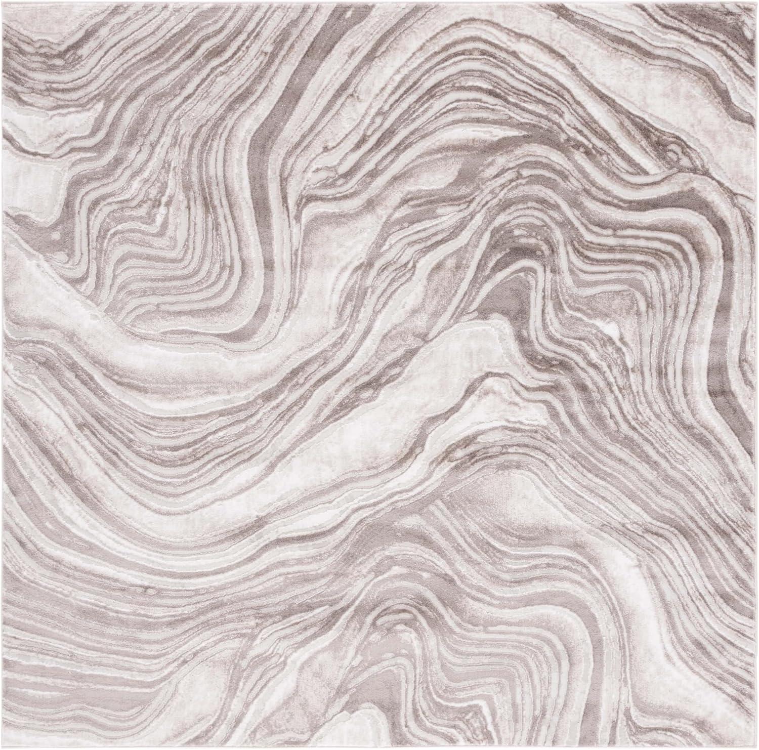 image:imageSAFAVIEH Area Rug 8x10 Meadow Collection Large Rust amp Ivory Modern Abstract Design NonShedding amp Easy Cleaning Ideal for Living Room Bedroom Office Dining Space MDW564PBeige