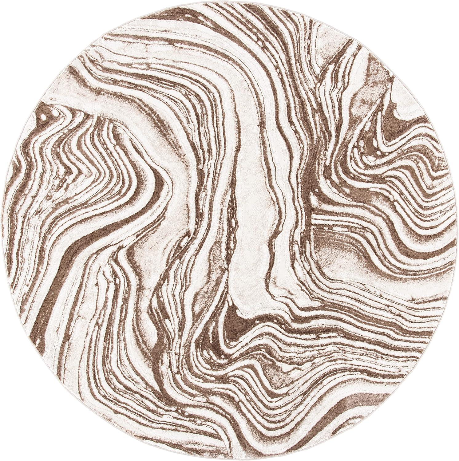 image:imageSAFAVIEH Area Rug 8x10 Meadow Collection Large Rust amp Ivory Modern Abstract Design NonShedding amp Easy Cleaning Ideal for Living Room Bedroom Office Dining Space MDW564PBeigeBrown