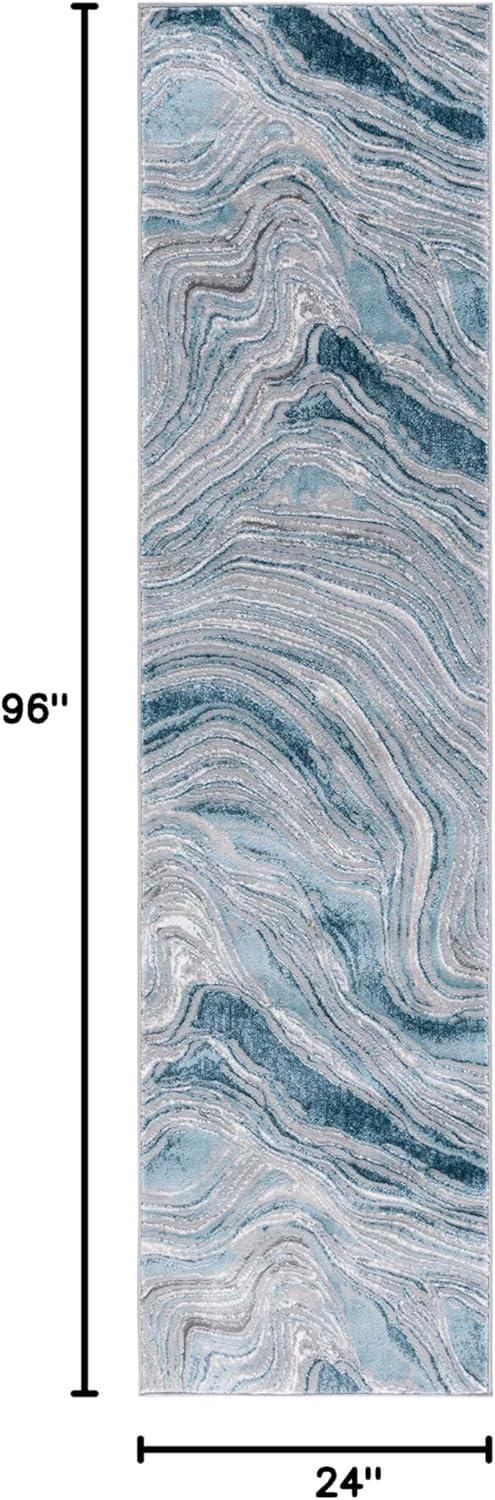 image:imageSAFAVIEH Area Rug 8x10 Meadow Collection Large Rust amp Ivory Modern Abstract Design NonShedding amp Easy Cleaning Ideal for Living Room Bedroom Office Dining Space MDW564PBlueGrey